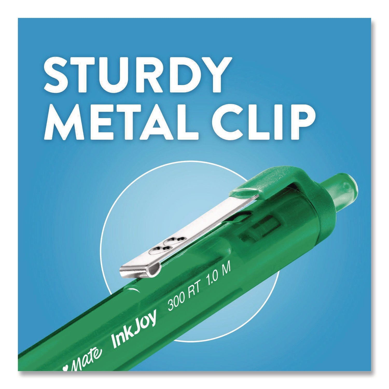 Paper Mate® InkJoy 300 RT Ballpoint Pen, Retractable, Medium 1 mm, Assorted Ink and Barrel Colors, 24/Set - Bloom Skins