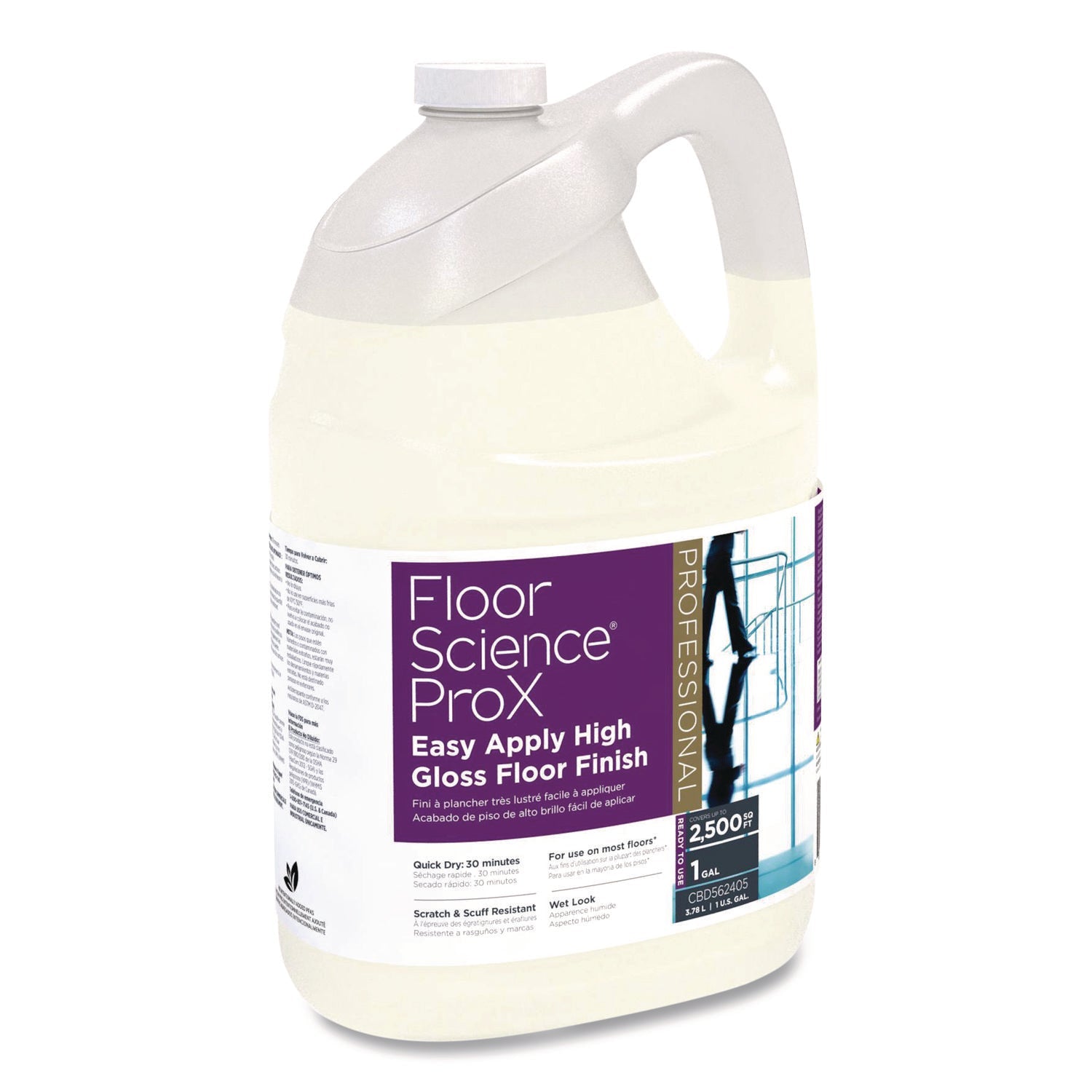 Diversey™ Floor Science ProX Easy Apply High Gloss Floor Finish, 1 gal Bottle, 4/Carton - Bloom Skins