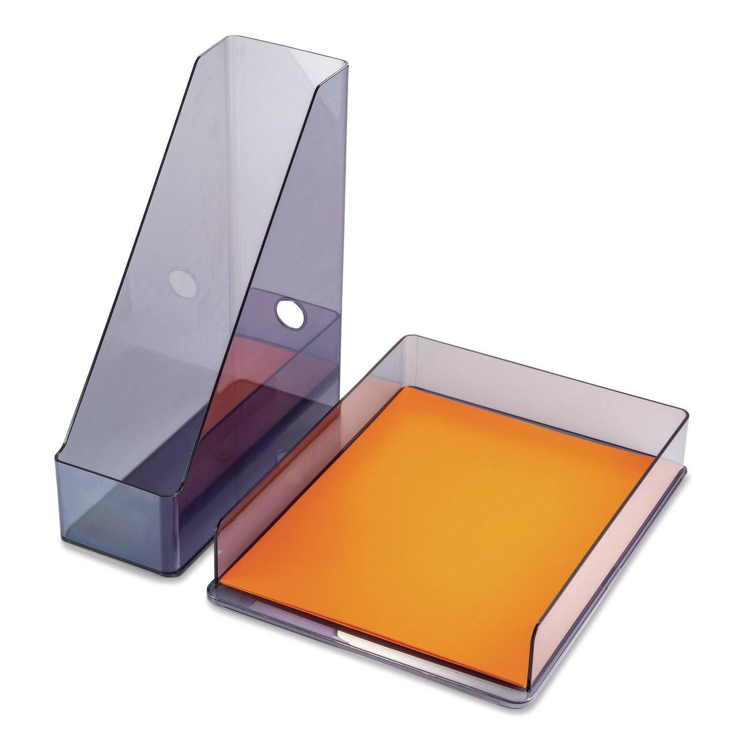 Officemate Desktop Document Organization Set, Letter-Sized Horizontal Tray, Magazine File - Bloom Skins