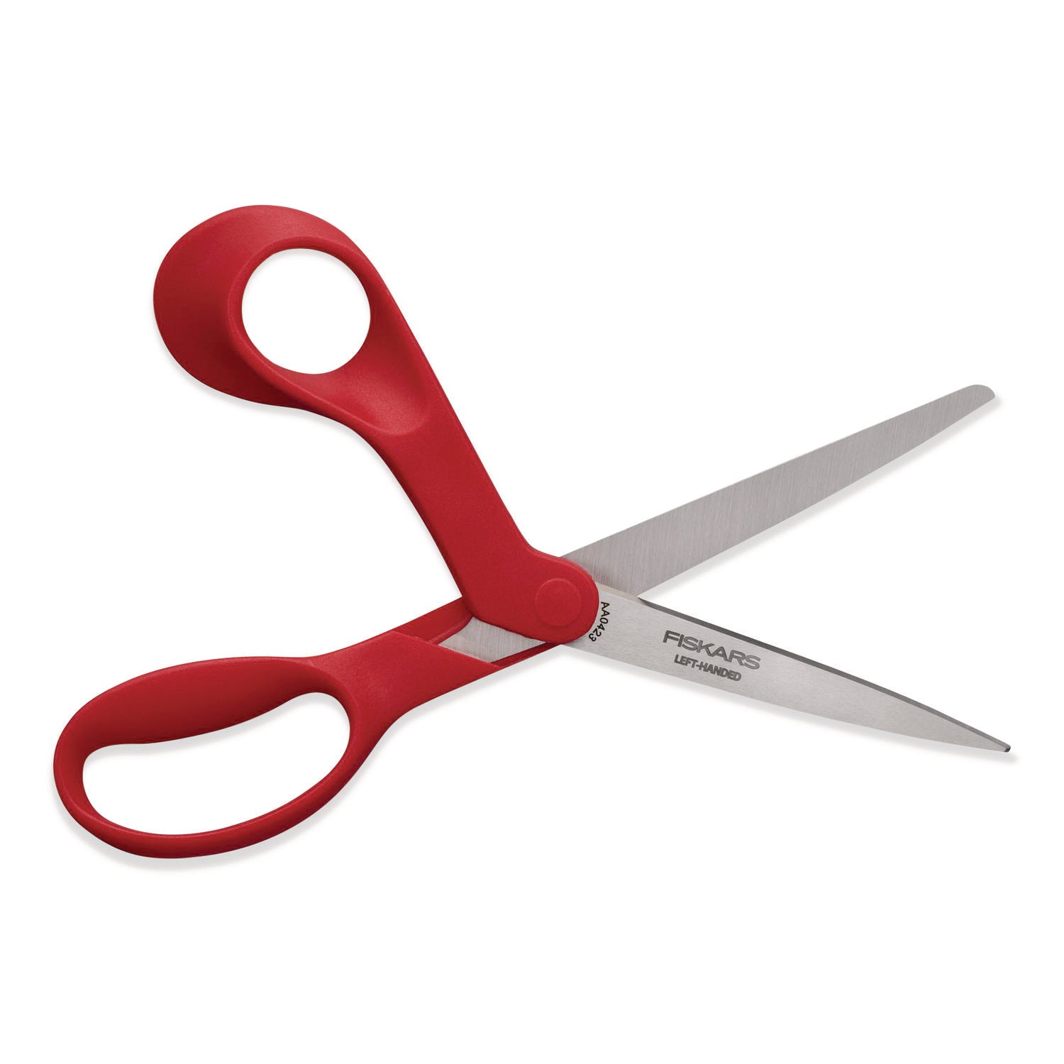 Fiskars® Premier Left Handed Scissors, 9.75" Long, 8" Cut Length, Offset Red Handle - Bloom Skins