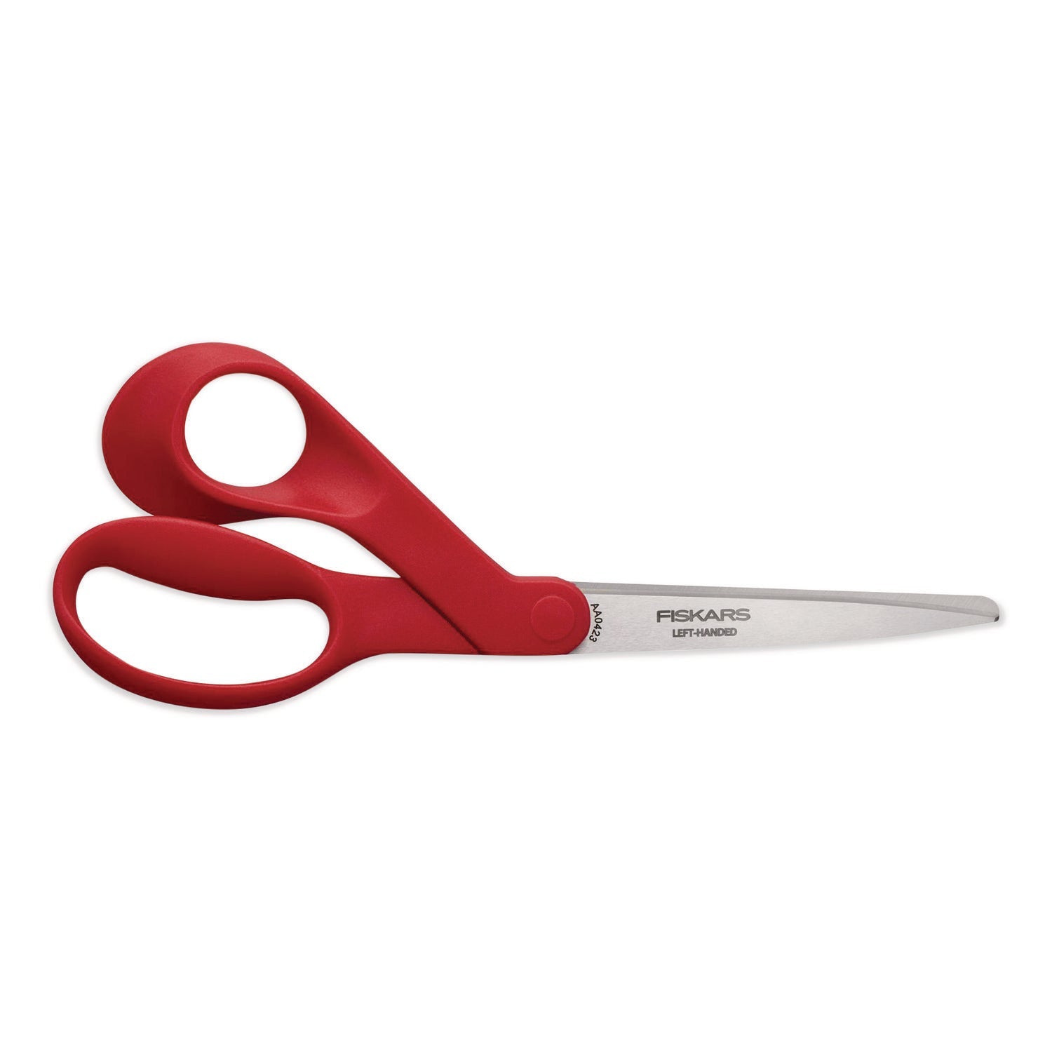 Fiskars® Premier Left Handed Scissors, 9.75" Long, 8" Cut Length, Offset Red Handle - Bloom Skins