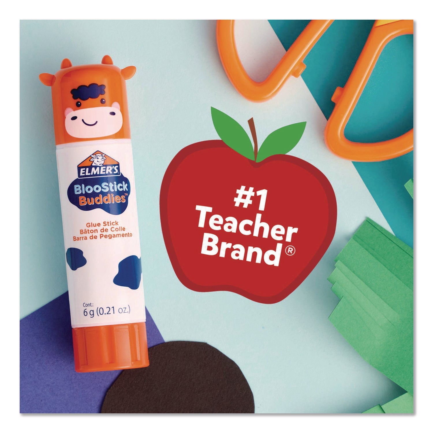 Elmer's® BlooStick Buddies and Disappearing Purple Glue Stick Combo Pack, 0.21 oz, Dries Clear, 12/Pack - Bloom Skins