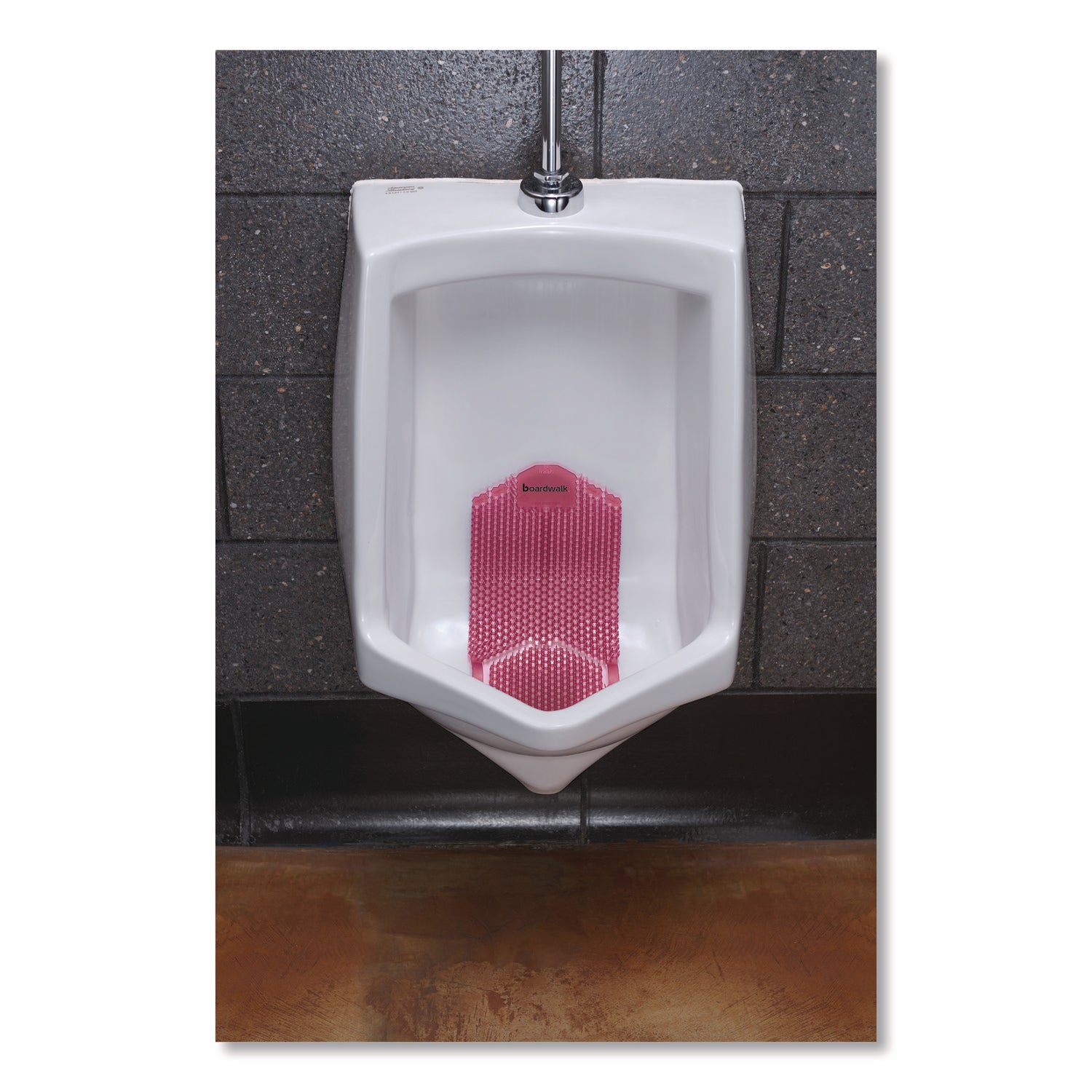 Boardwalk® Vertical Urinal Screen, Spiced Apple Scent, Red, 5.22 oz, 6/Carton - Bloom Skins
