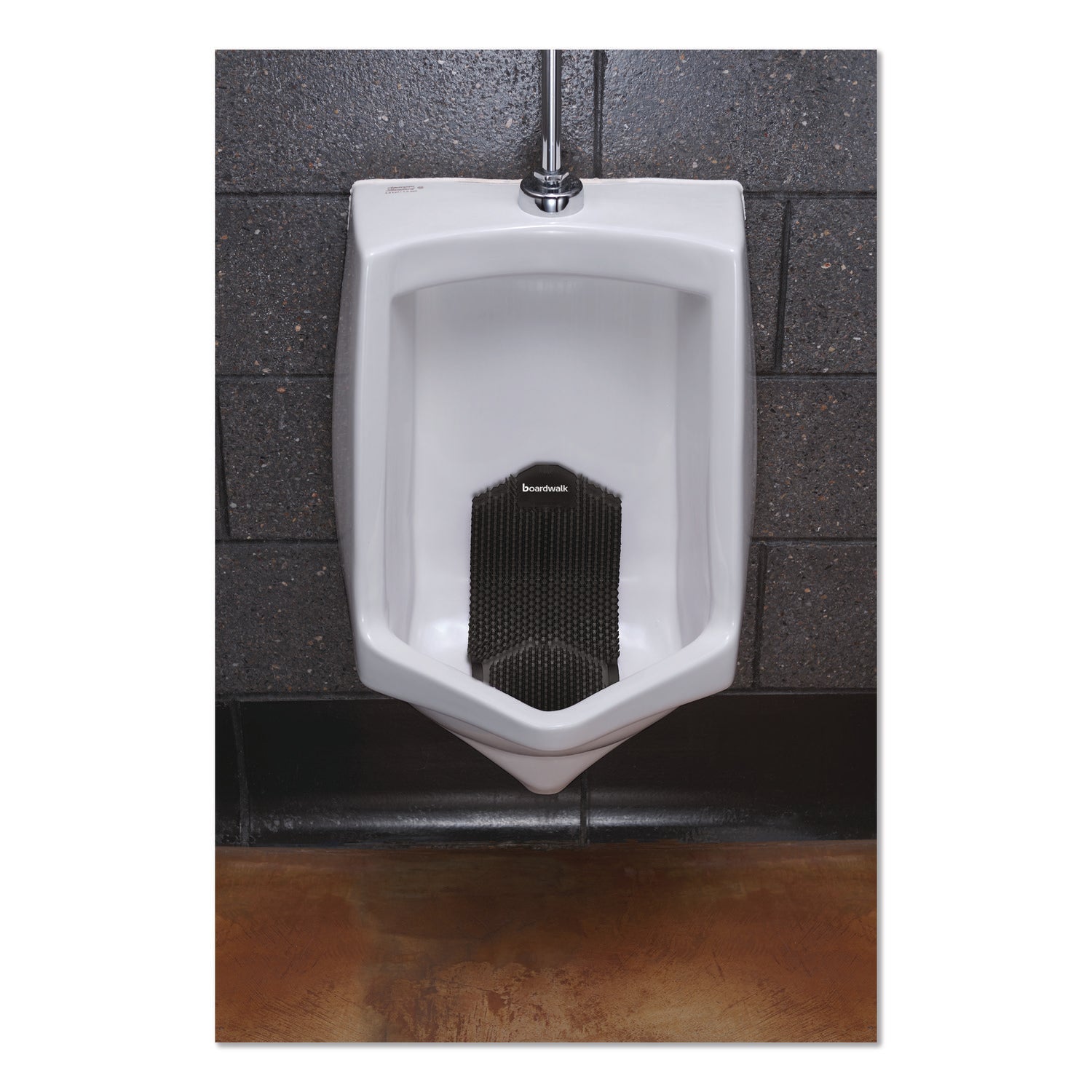 Boardwalk® Vertical Urinal Screen, Midnight Coast Scent, Black, 5.22 oz, 6/Carton - Bloom Skins