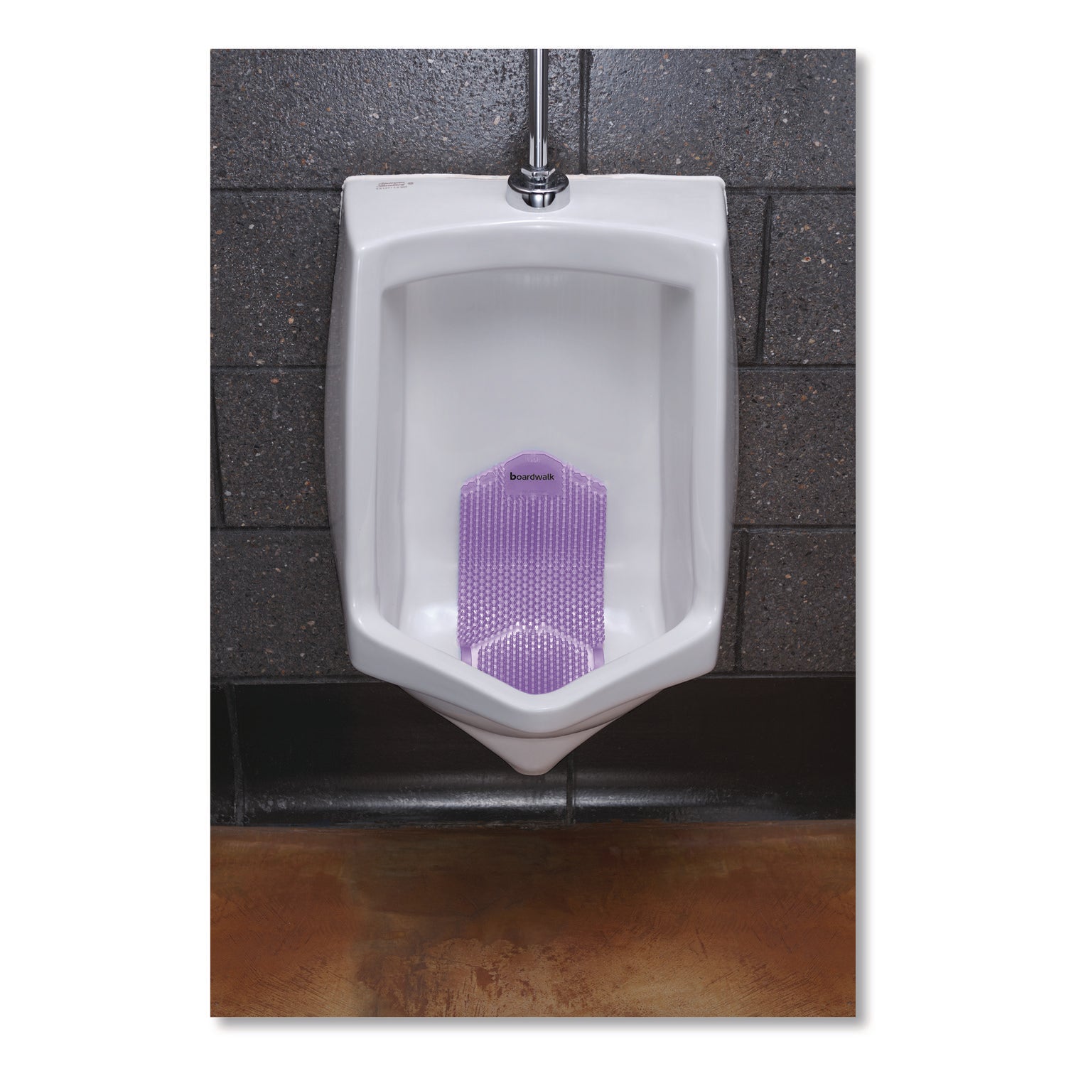 Boardwalk® Vertical Urinal Screen, Lavender Scent, Purple, 5.22 oz, 6/Carton - Bloom Skins