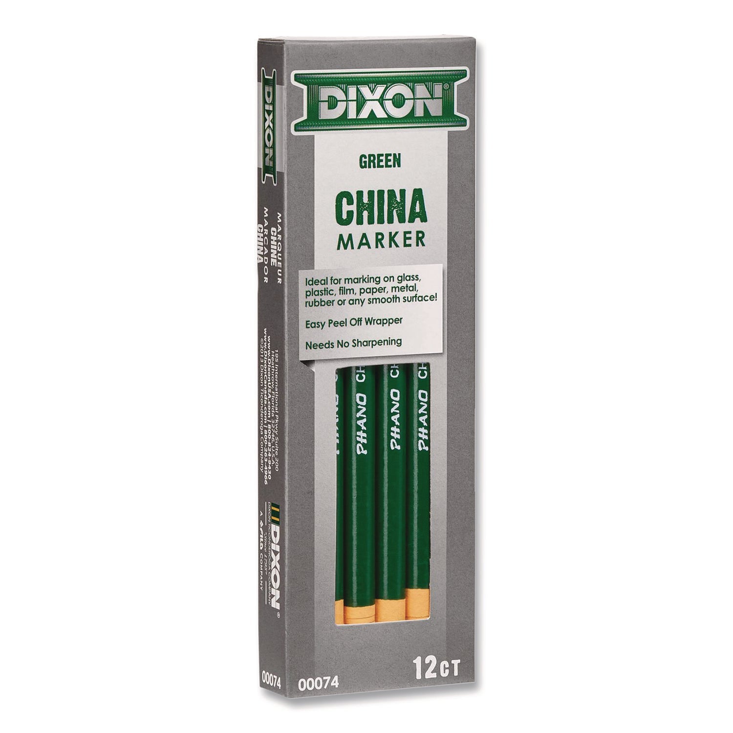 Dixon® China Marker, Green, Dozen - Bloom Skins