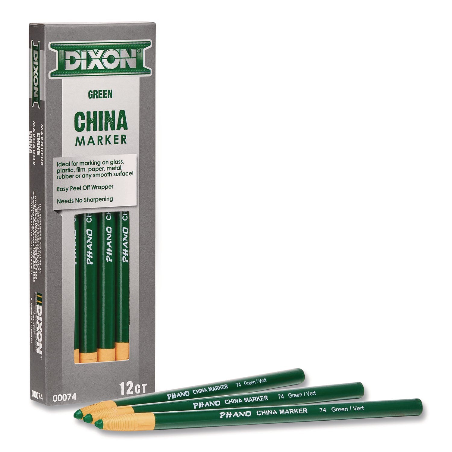 Dixon® China Marker, Green, Dozen - Bloom Skins