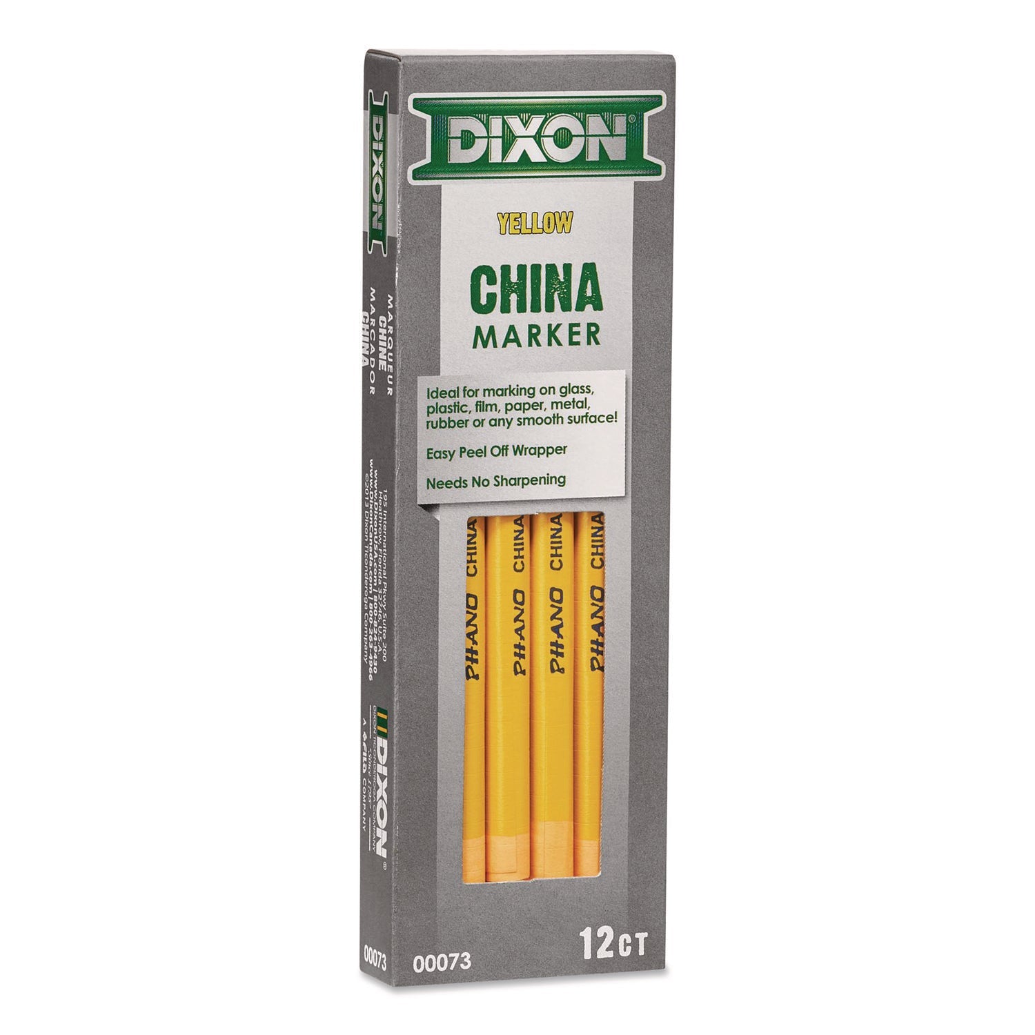 Dixon® China Marker, Yellow, 12/Pack - Bloom Skins