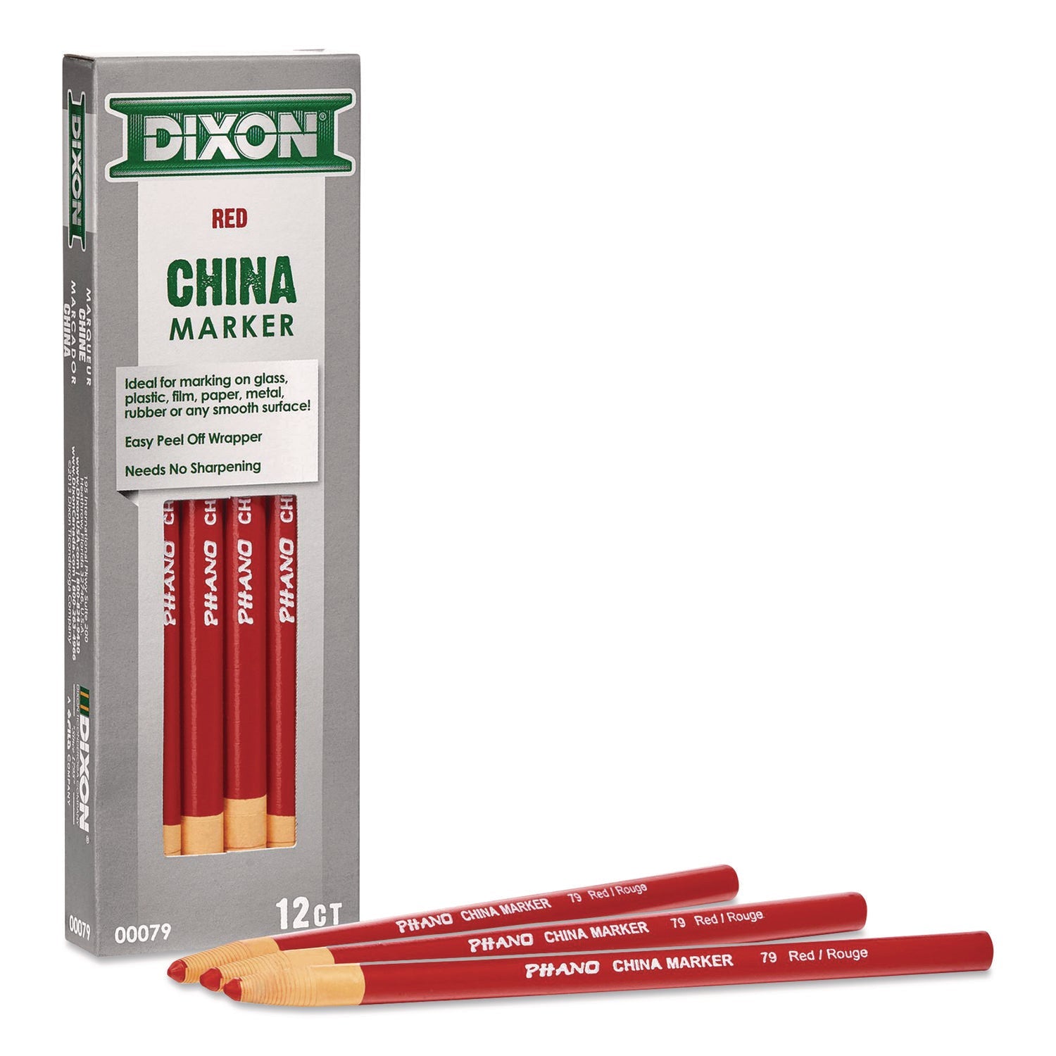 Dixon® China Marker, Red, 12/Pack - Bloom Skins