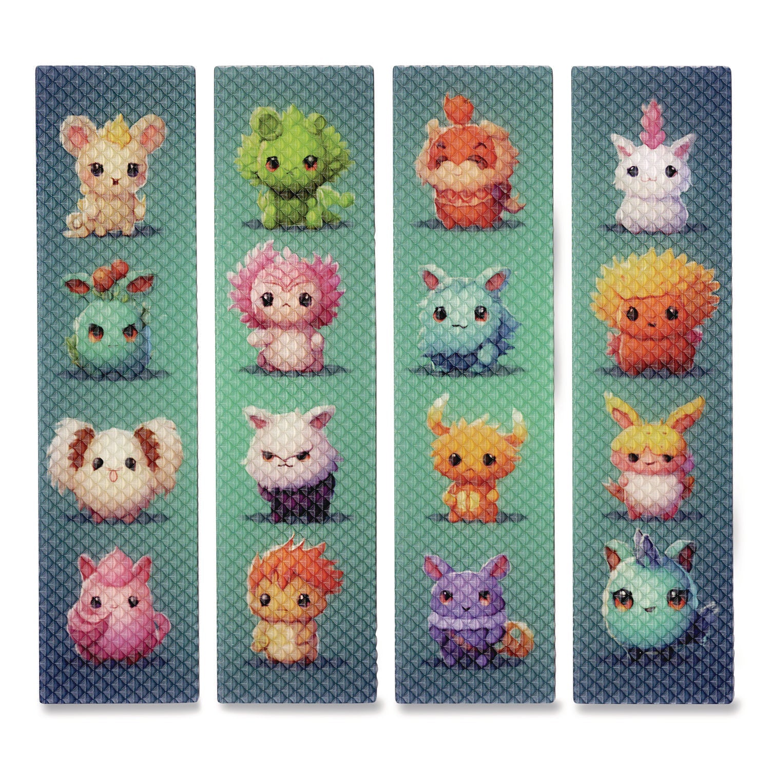 TPG Creations™ Zen Strips, Bumpy Cuties, Turquoise/Assorted, 80/Carton - Bloom Skins