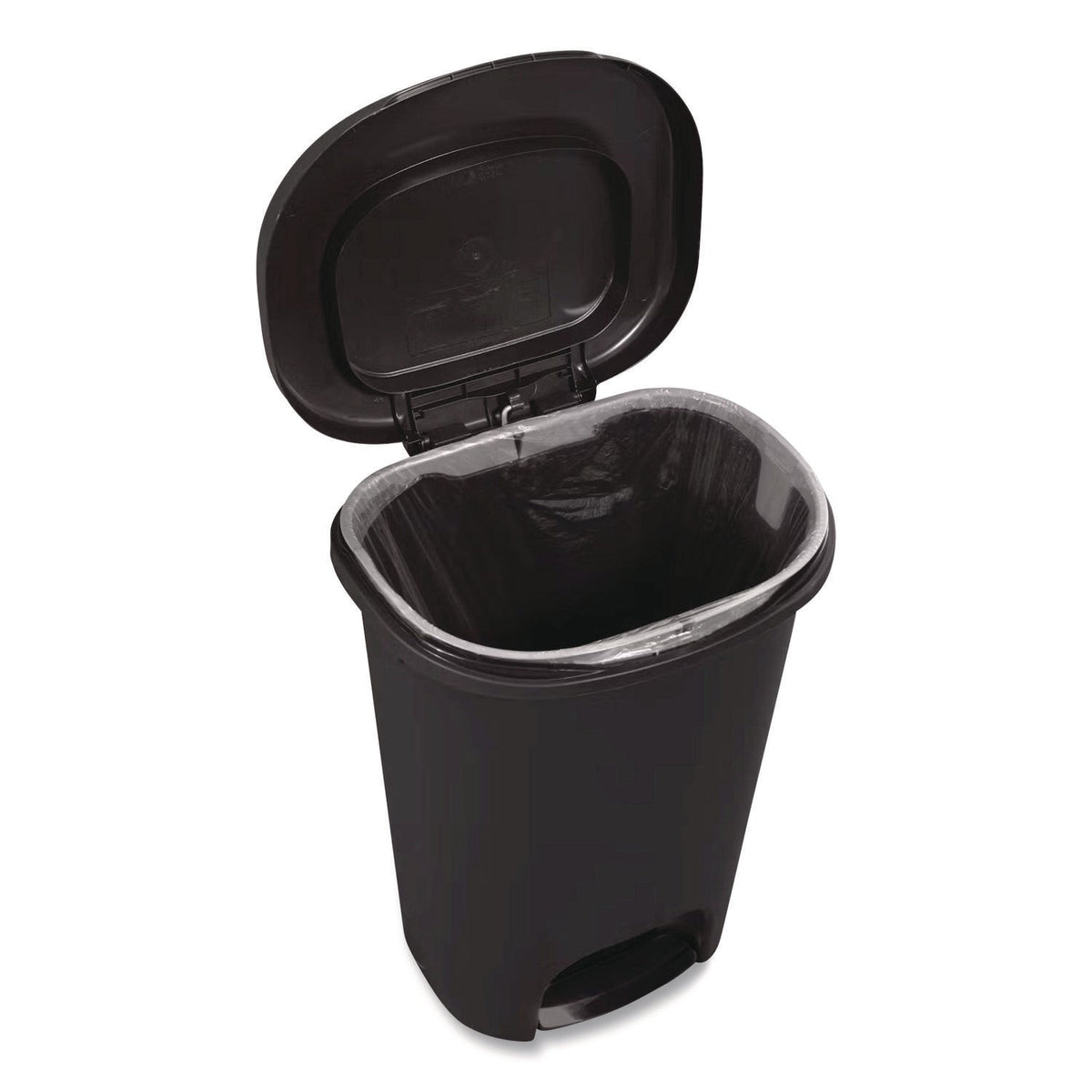 Rubbermaid® Classic Step-On Trash Can, 13 gal, Resin, Black - Bloom Skins
