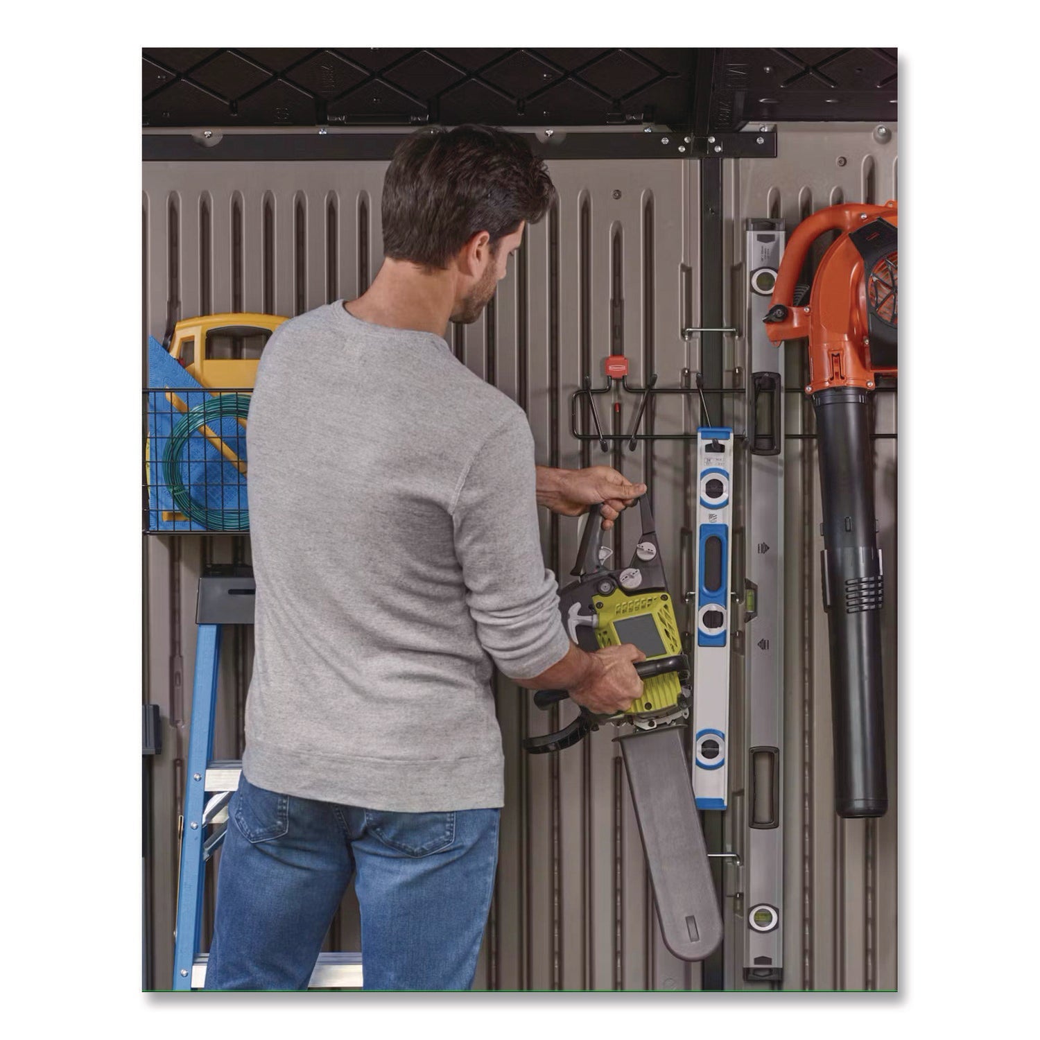 Rubbermaid® Storage Shed, 337 cu ft, 7 ft x 10 ft x 8 ft, Brown - Bloom Skins