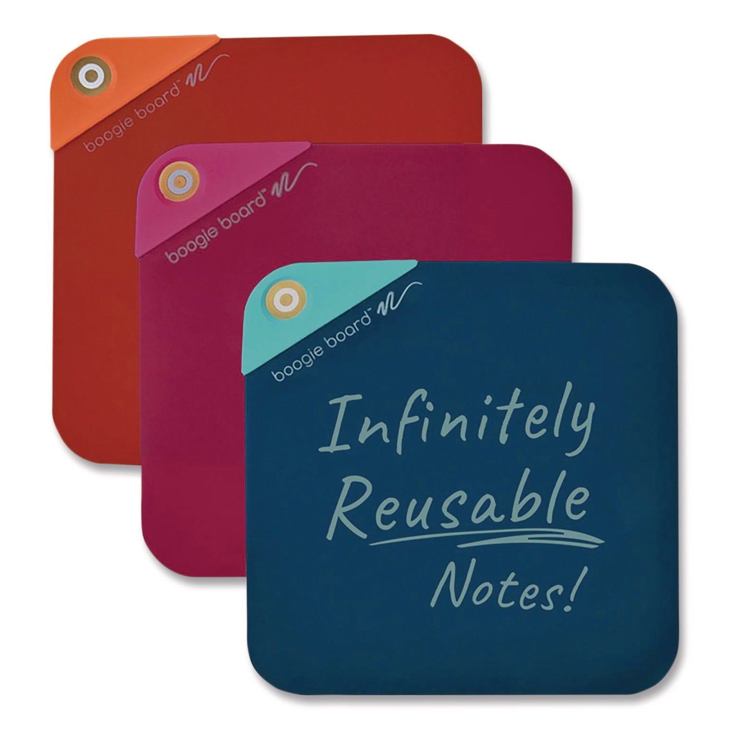 Boogie Board™ VersaNotes Reusable Notes, 4 x 4, Assorted Colors, 3/Pack - Bloom Skins