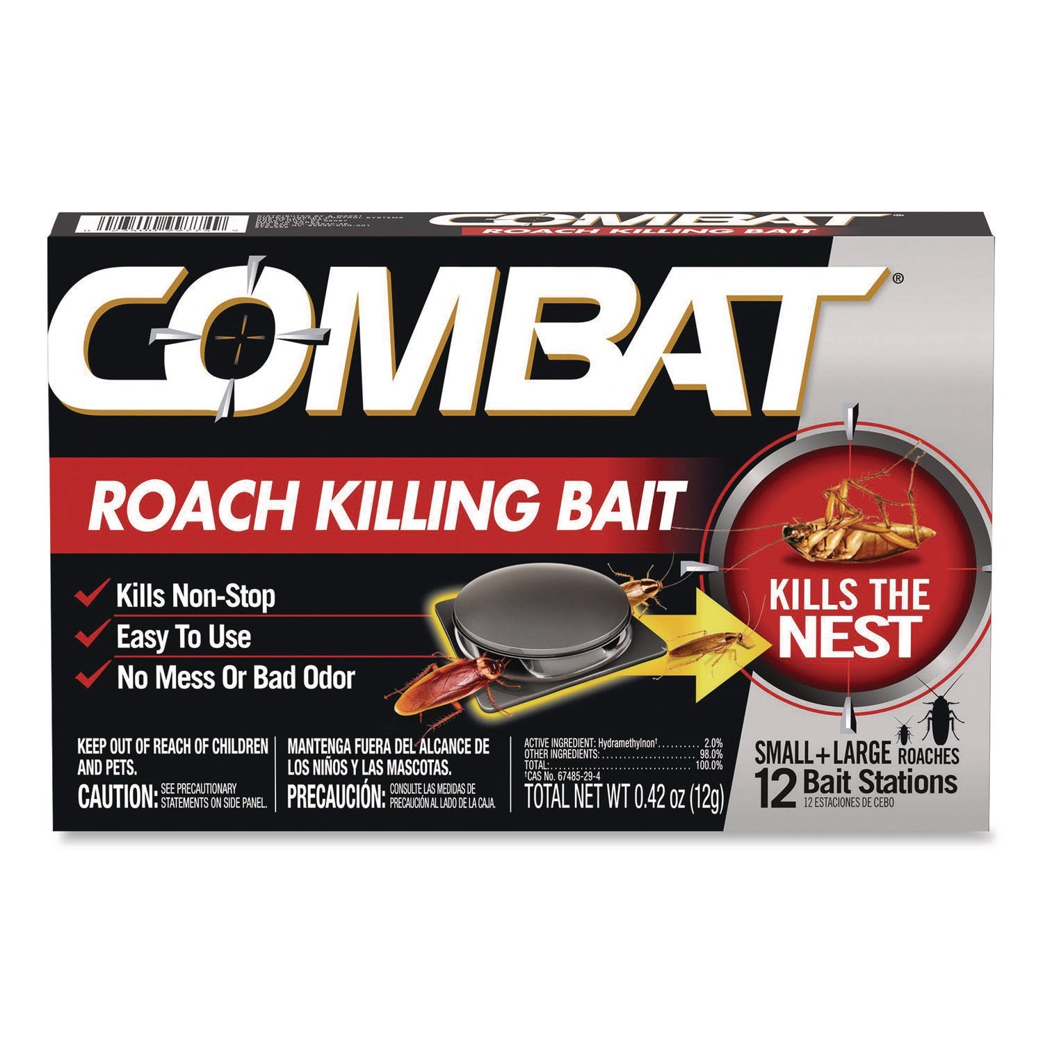 Combat Roach Bait Insecticide | 12 Bait Stations