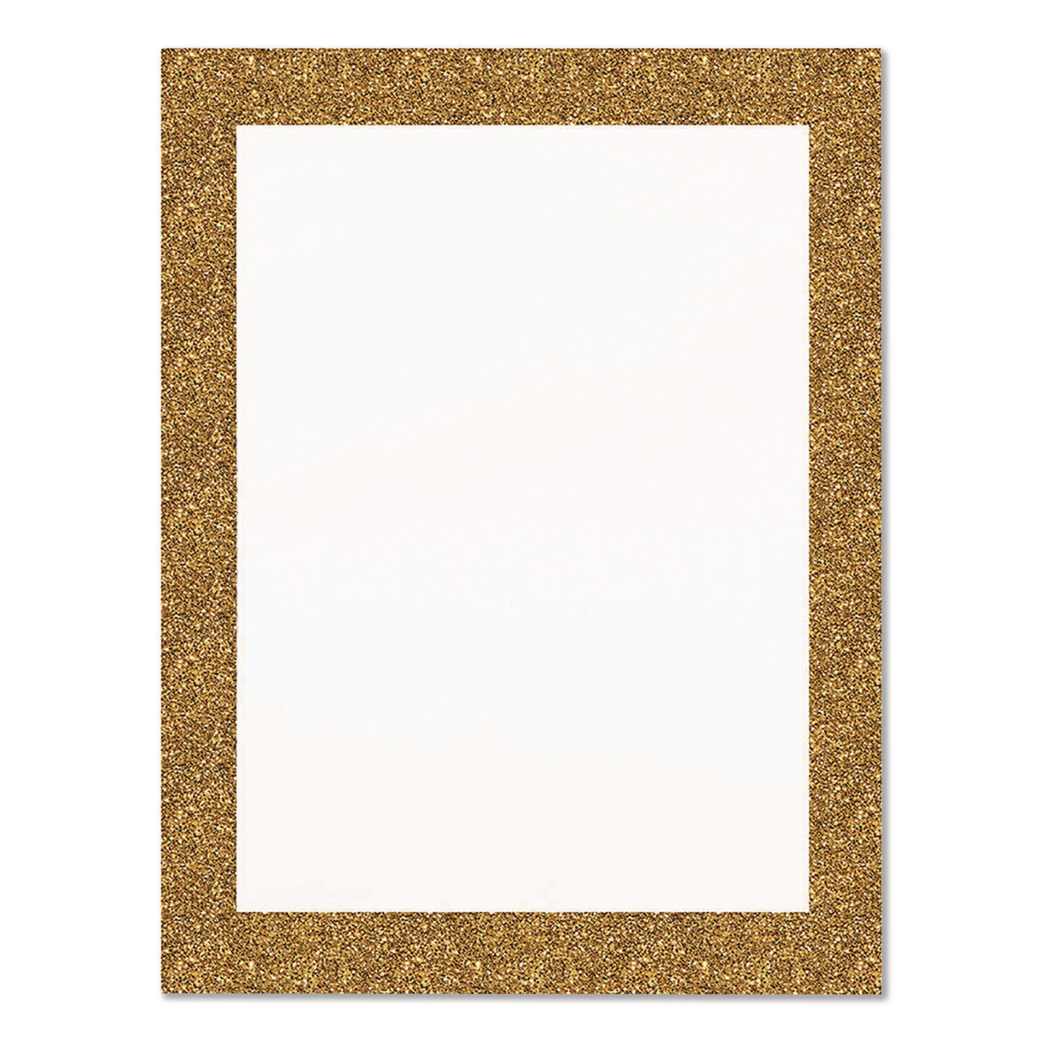 Royal Brites Glitter Poster Board, 22" x 28", Heavyweight, White with Gold Border, 25/Pack - Bloom Skins