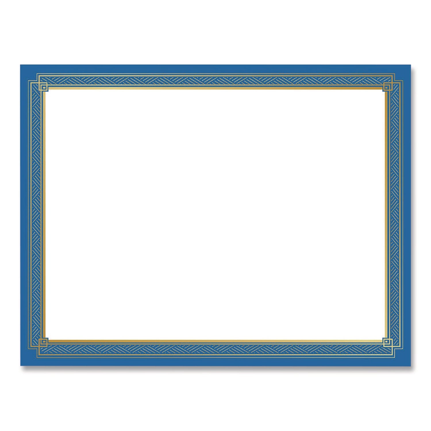Geographics® Tree Free Award Certificates, 8.5 x 11, White with Elegant Blue/Gold Border, 15/Pack - Bloom Skins