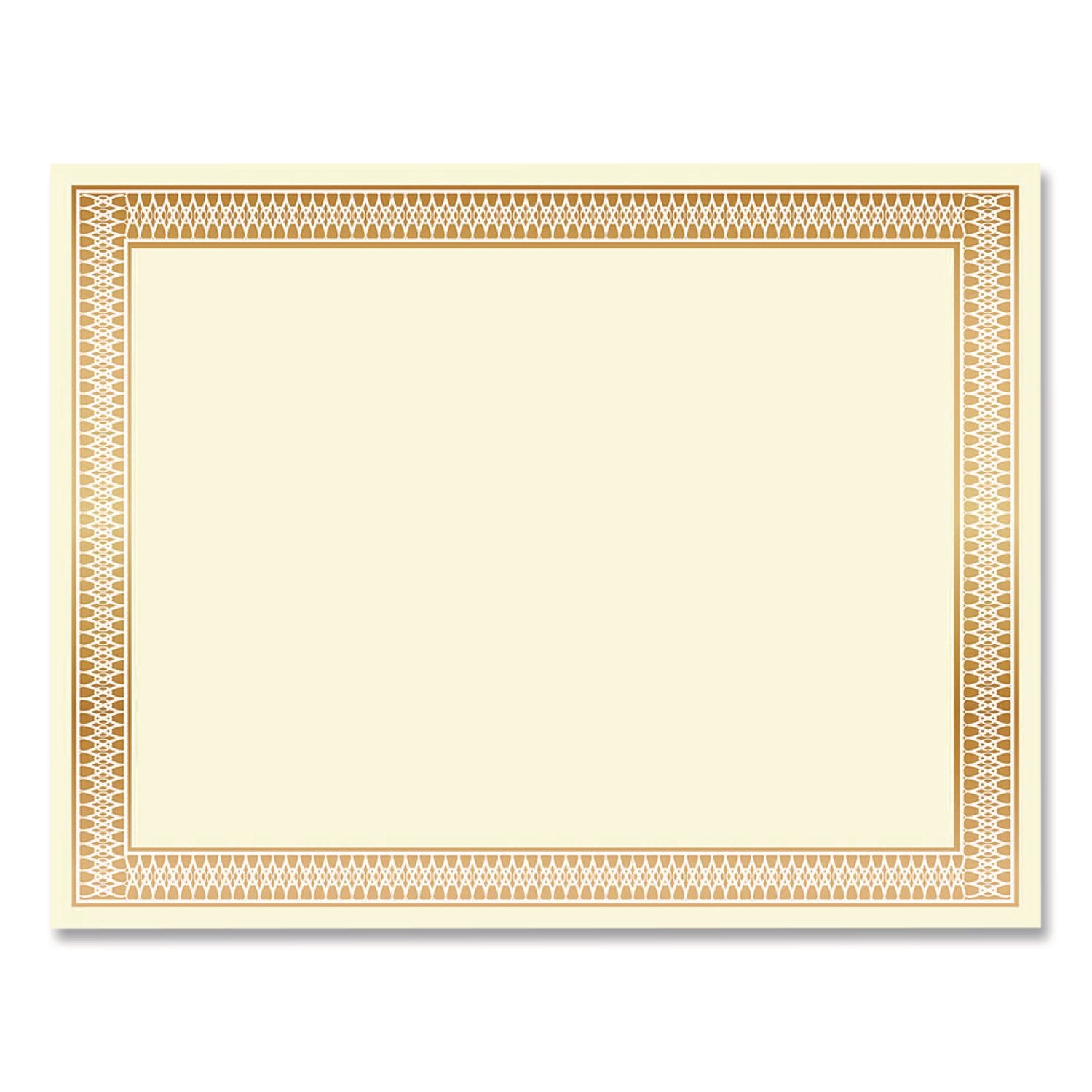 Geographics® Award Certificates, 8.5 x 11, Ivory with Traditional Gold Border, 100/Pack - Bloom Skins