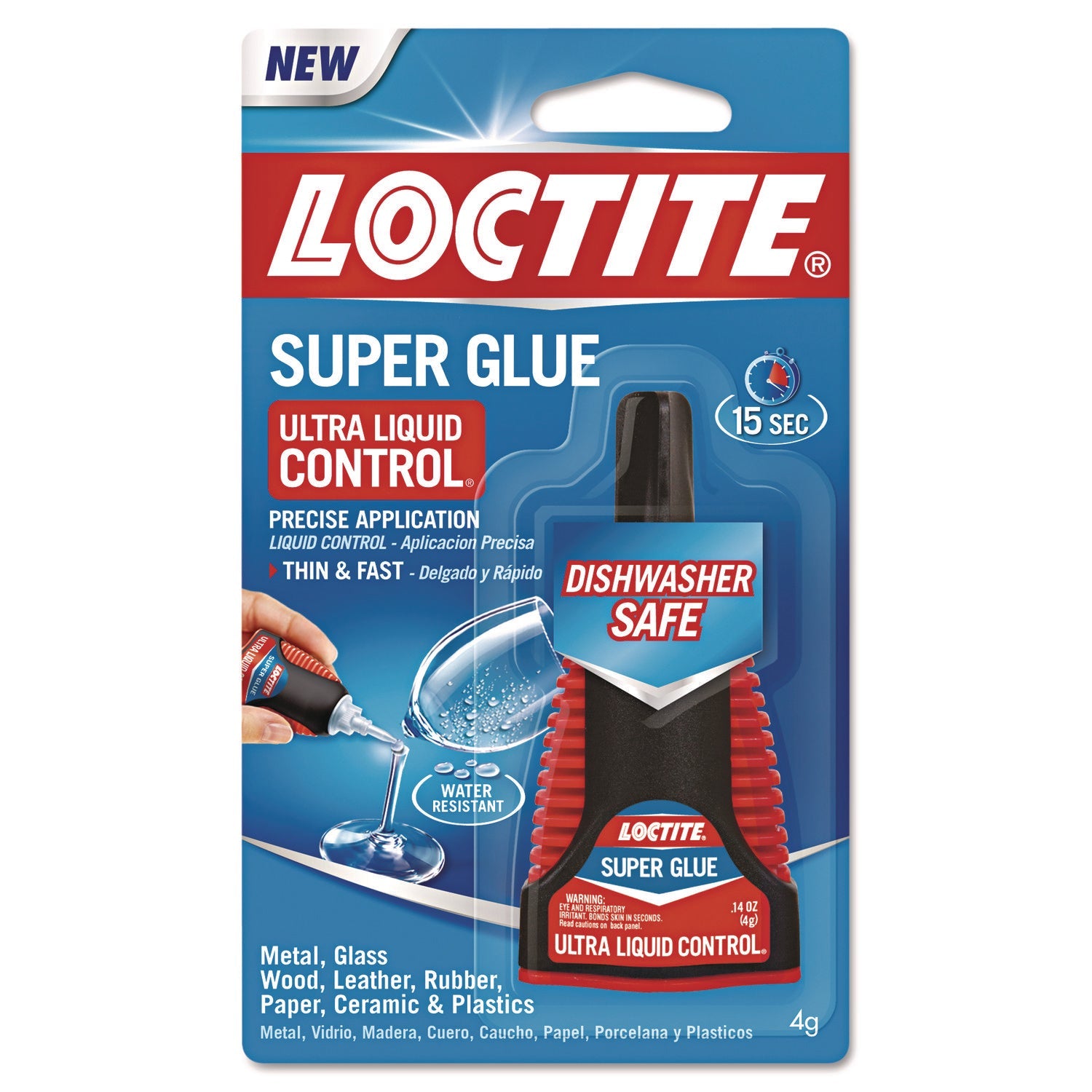 Loctite® Ultra Liquid Control Super Glue, 0.14 Oz, Dries Clear