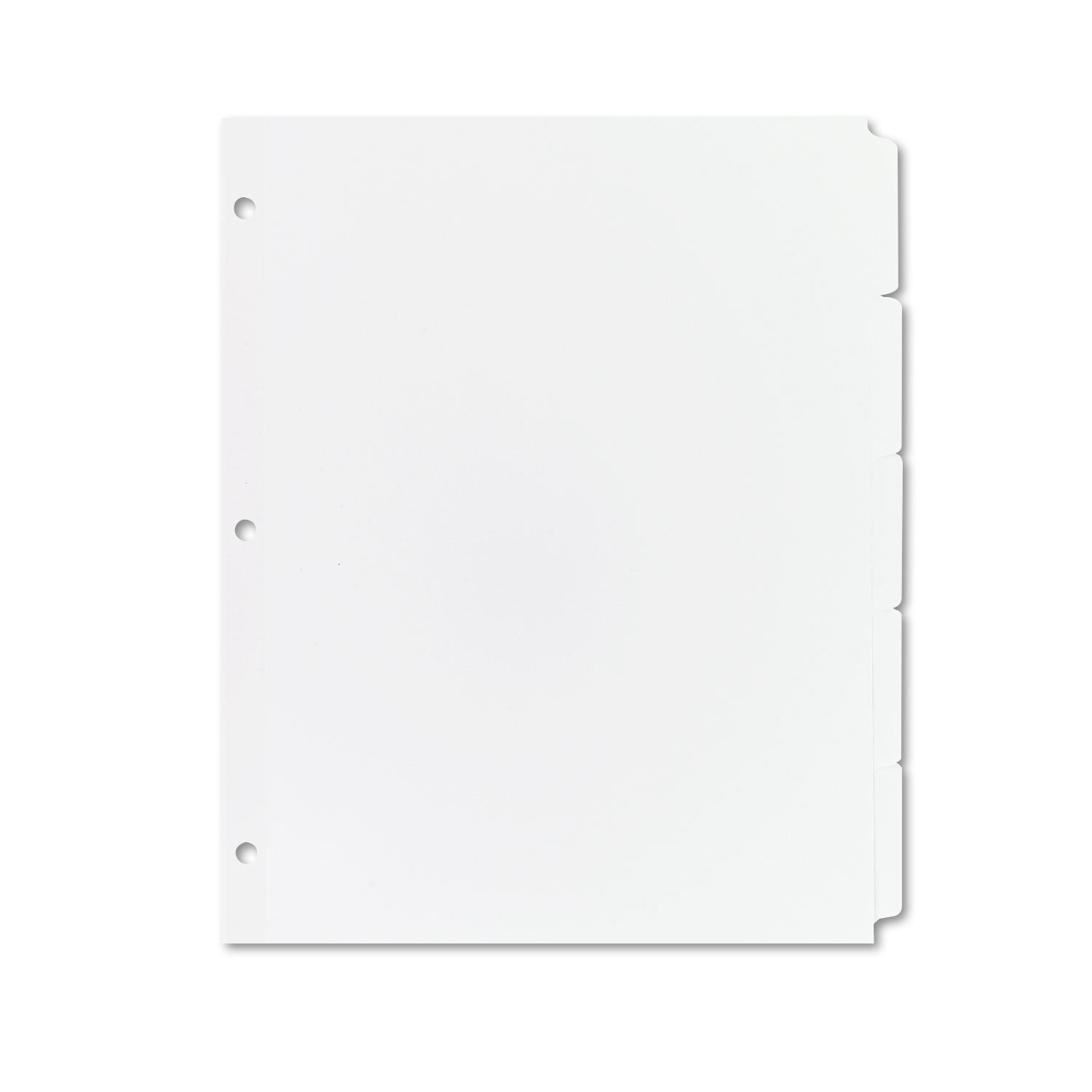 Avery® Write and Erase Plain-Tab Paper Dividers, 5-Tab, 11 x 8.5, White, 36 Sets - Bloom Skins