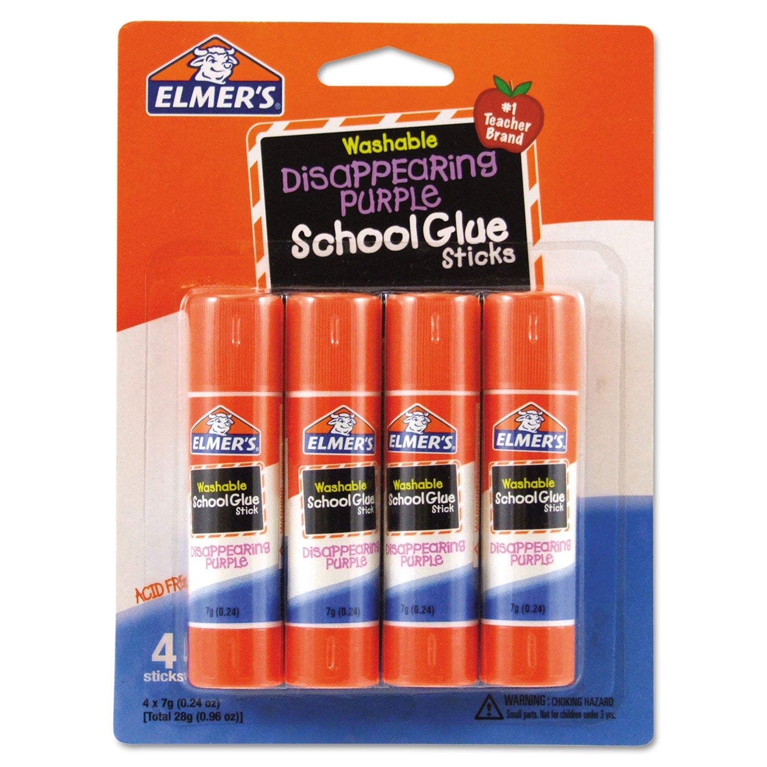 Washable School Glue Sticks | Purple | 4-Pack