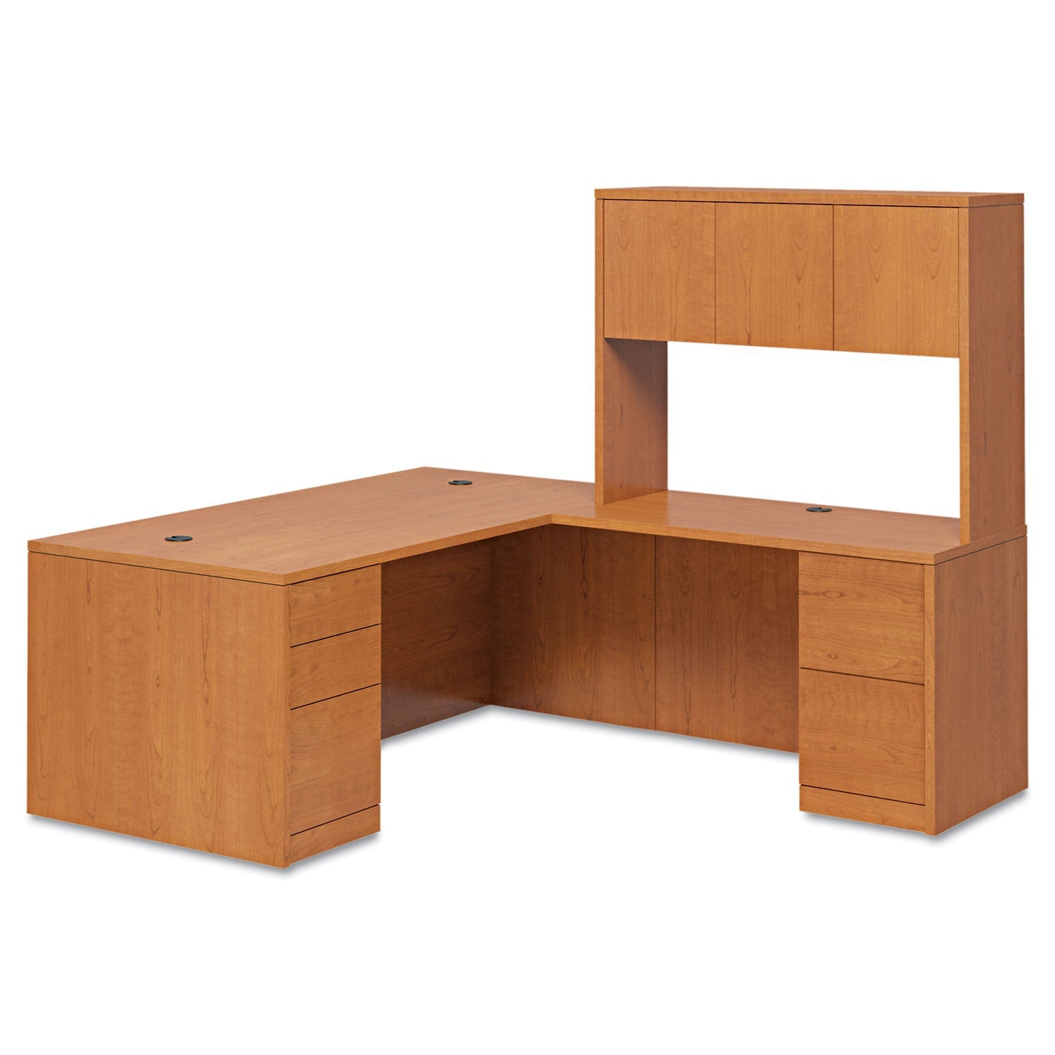 HON® 10500 Series "l" Workstation Left Pedestal Desk With Full-Height Pedestal, 72" X 36" X 29.5", Harvest