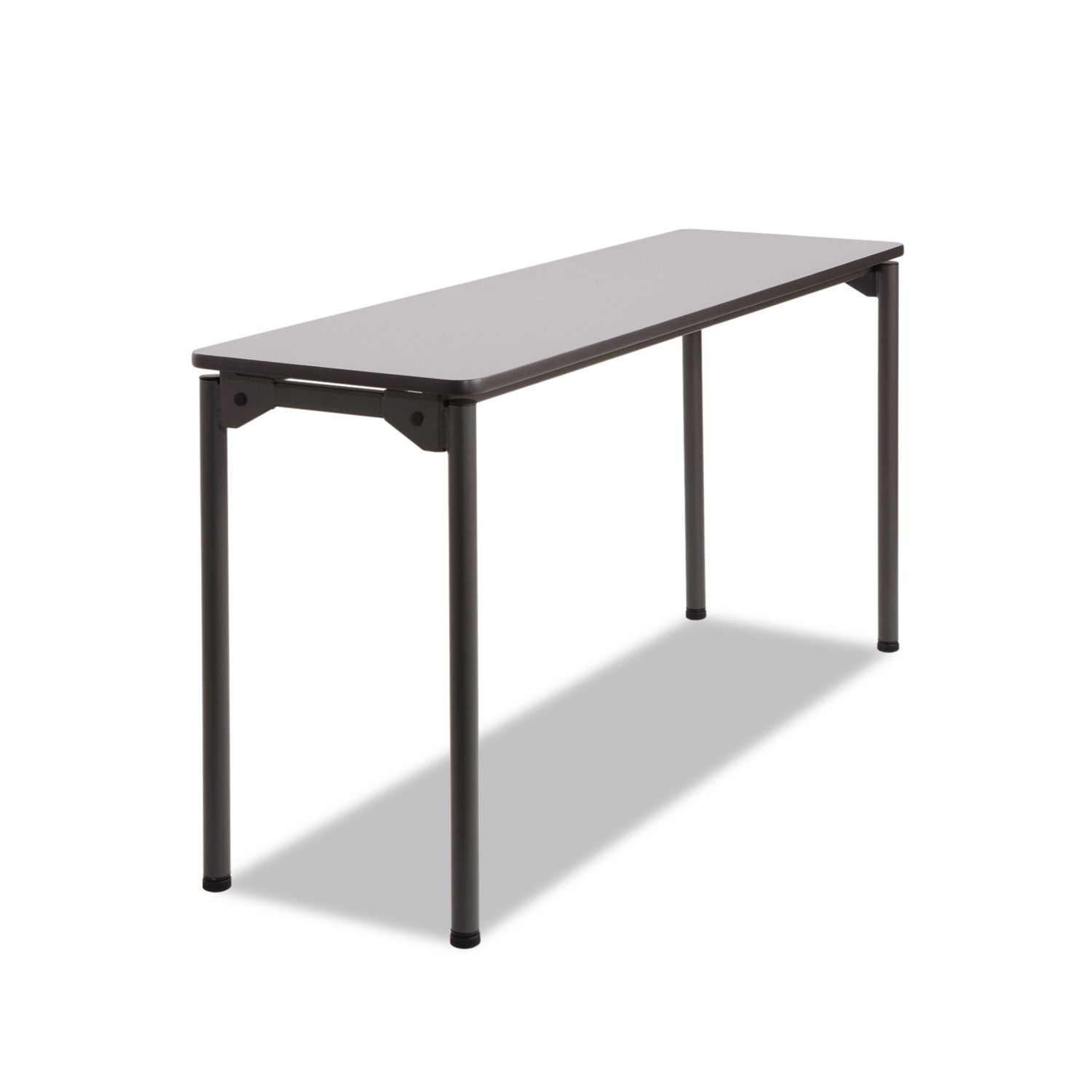 Wood Folding Table | 60"x18", Gray/Charcoal