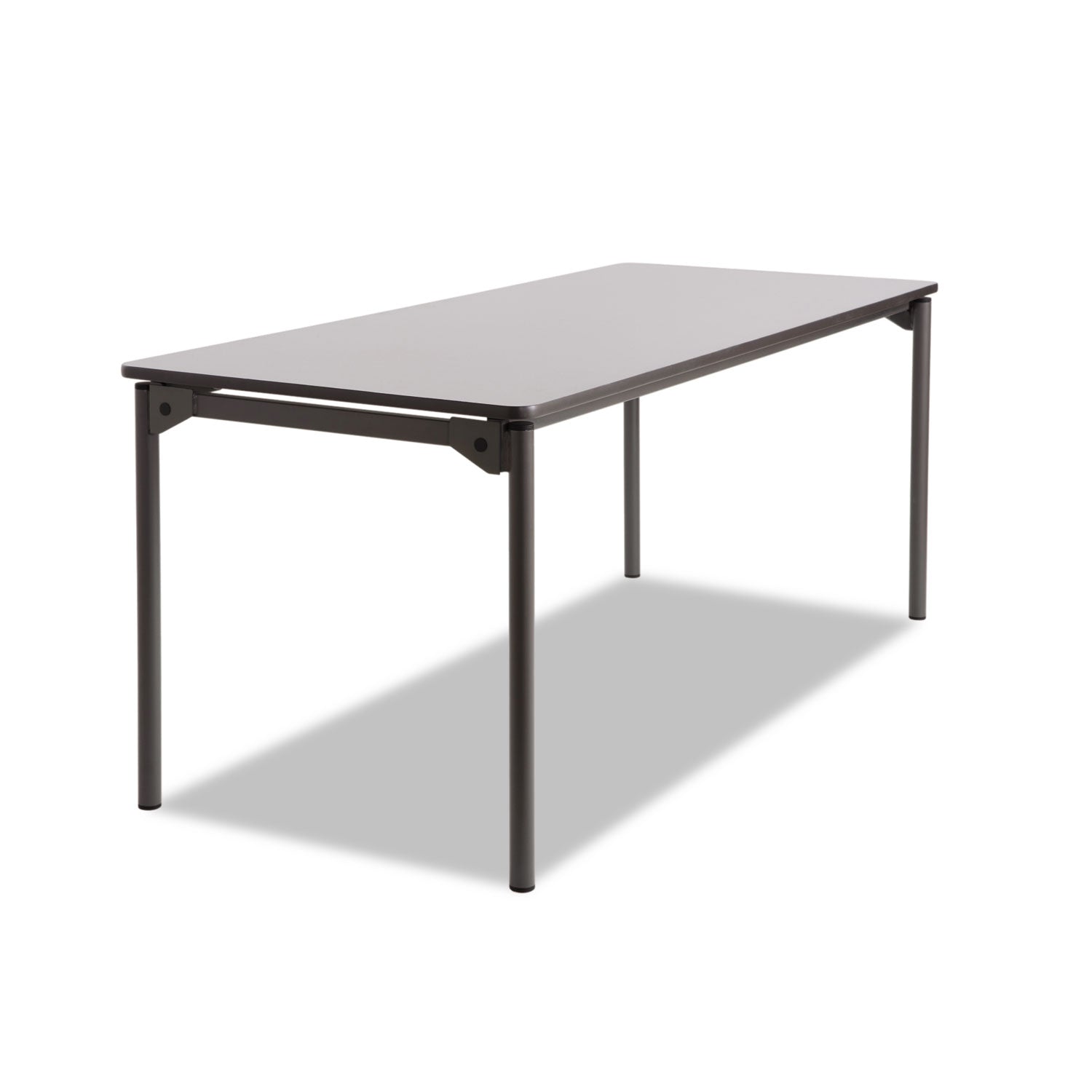 Wood Folding Table | 72"x30", Gray/Charcoal