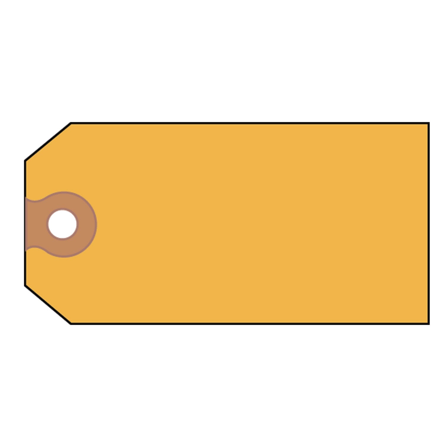 Avery® Unstrung Shipping Tags, 11.5 pt Stock, 4.75 x 2.38, Yellow, 1,000/Box