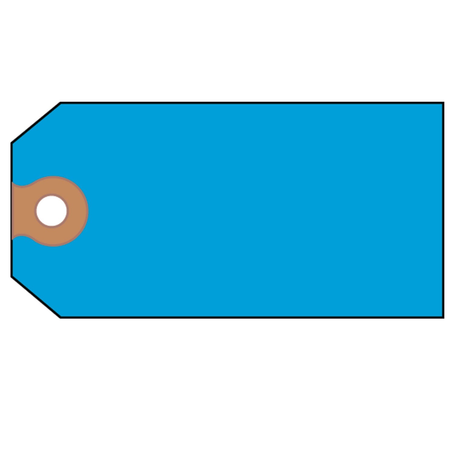 Avery® Unstrung Shipping Tags, 11.5 pt Stock, 4.75 x 2.38, Blue, 1,000/Box