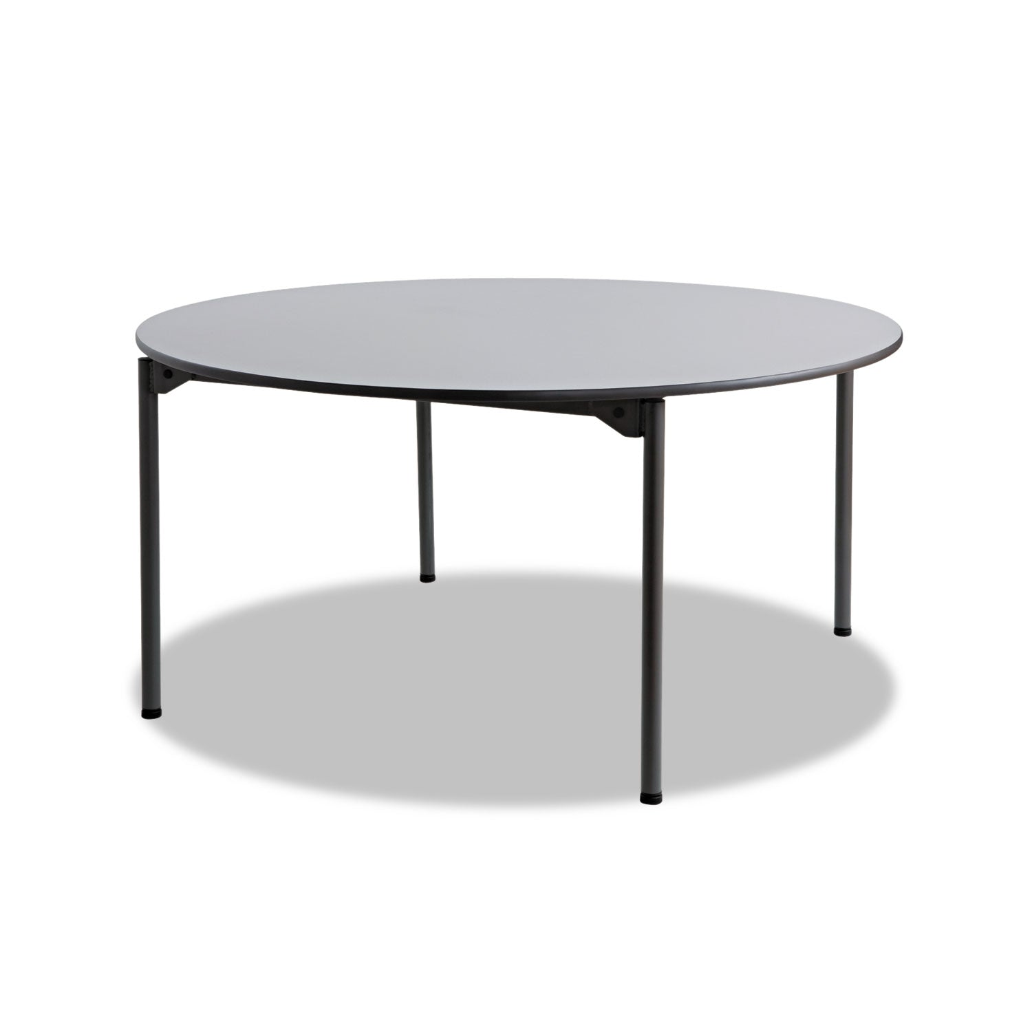 Wood Folding Table | 60" Round, Gray/Charcoal