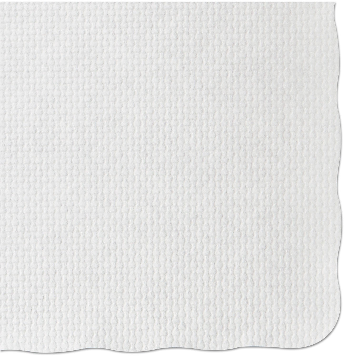 Hoffmaster® Knurl Embossed Scalloped Edge Placemats, 9.5 X 13.5, White, 1,000/carton