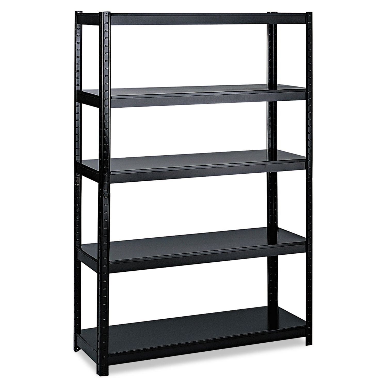 Safco® Boltless Steel Shelving, Five-Shelf, 48w X 24d X 72h, Black