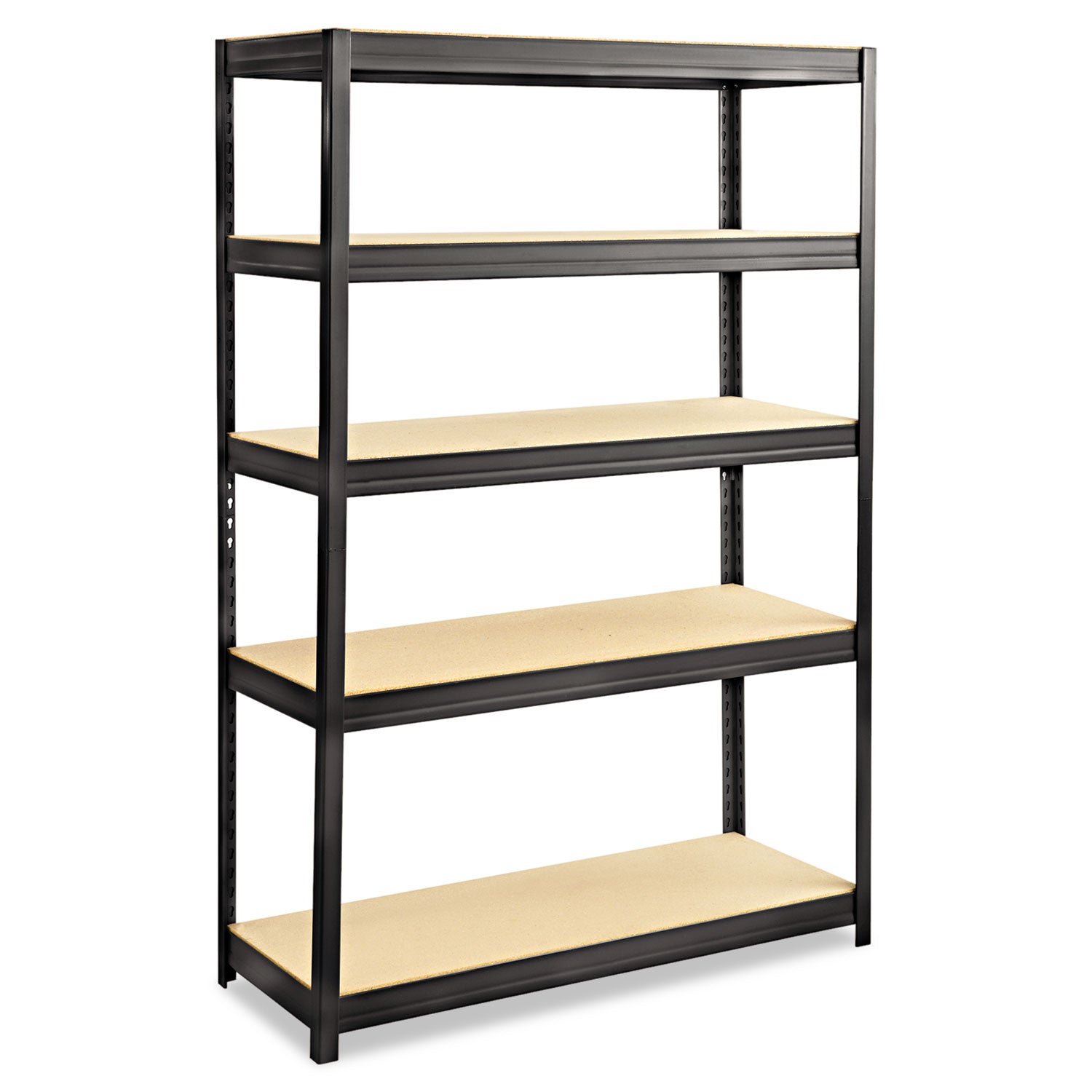 Safco® Boltless Steel/particleboard Shelving, Five-Shelf, 48w X 18d X 72h, Black