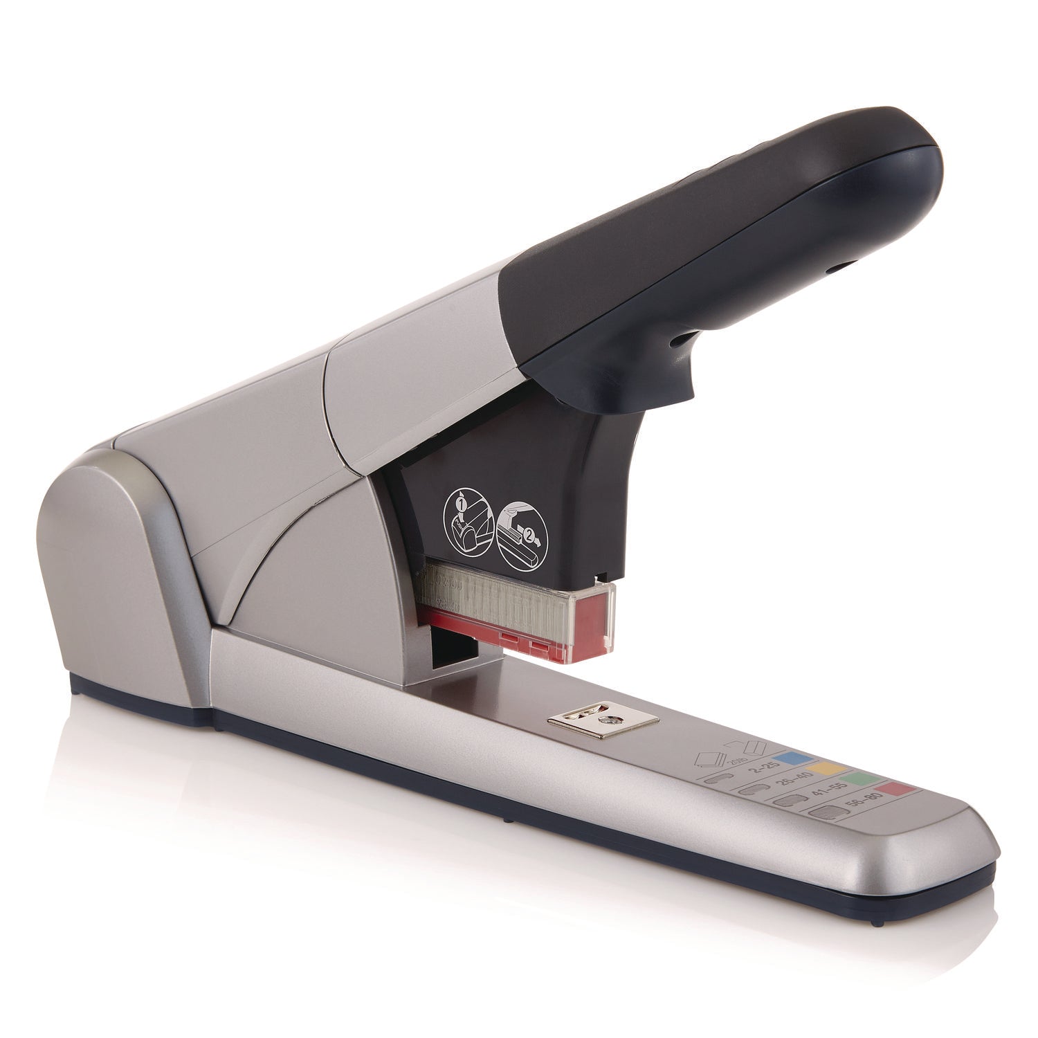 Rapid® Heavy-Duty Cartridge Stapler, 80-Sheet Capacity, Silver