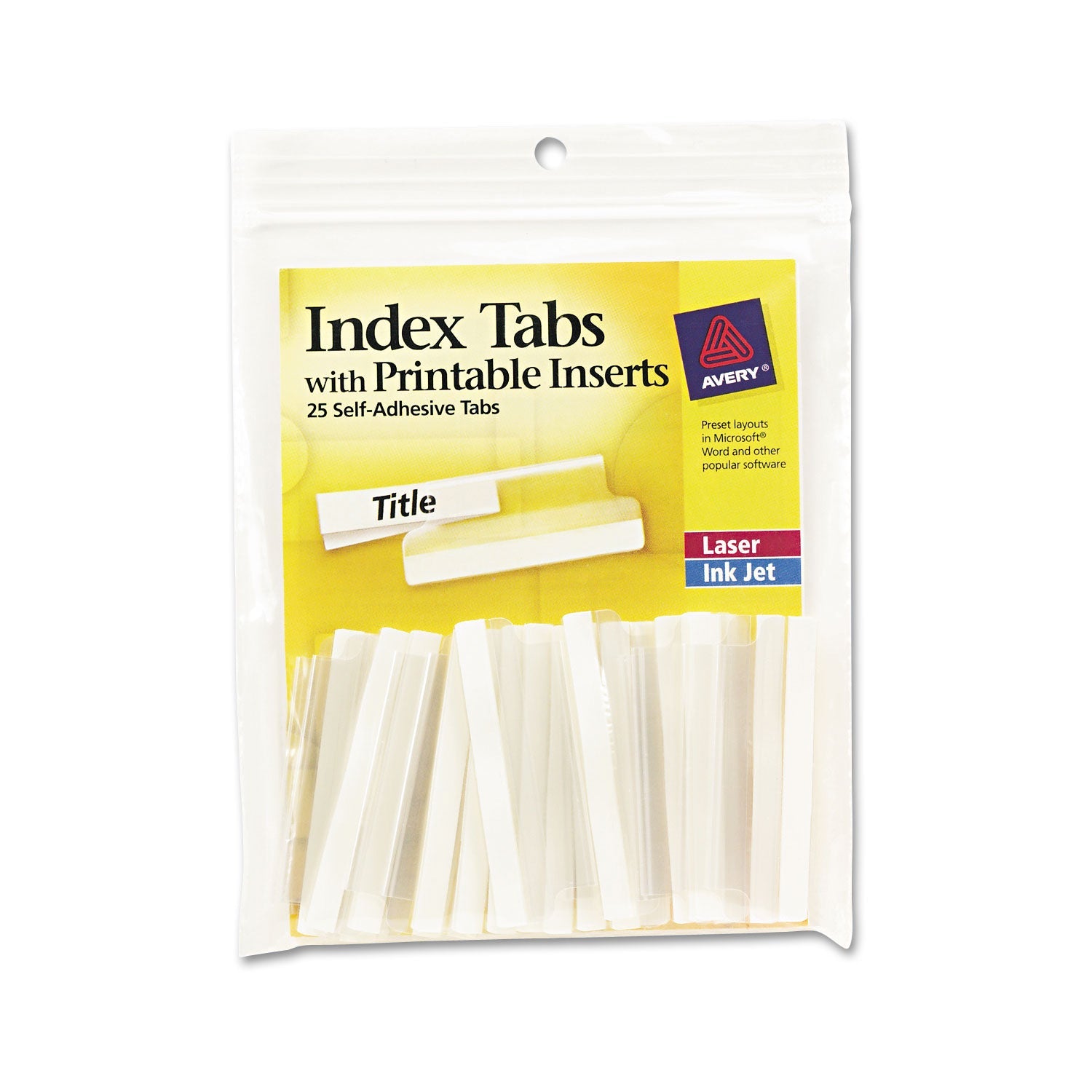 Insertable Index Tabs | 2" Clear | 25/Pack