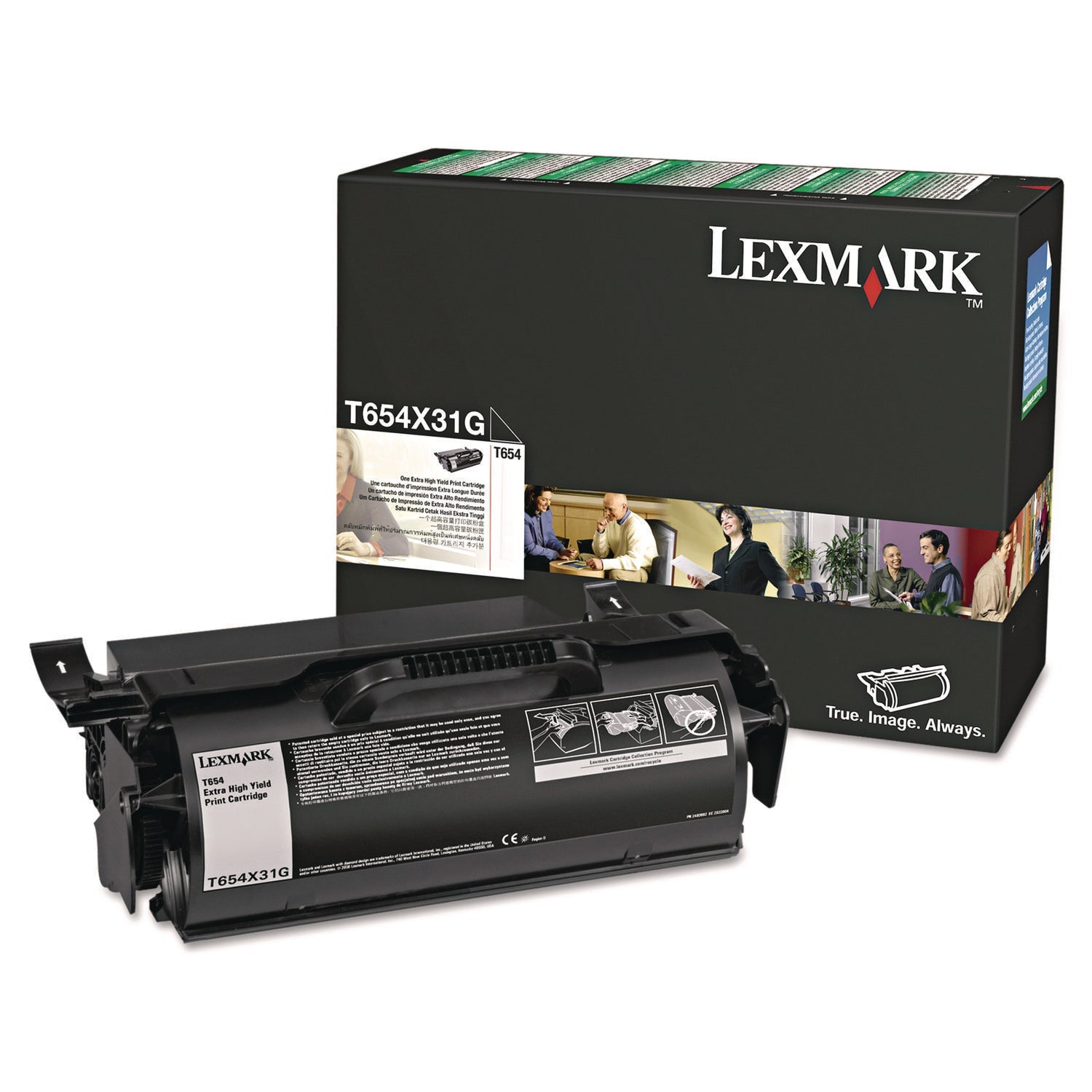 Lexmark™ T654X31G Return Program Extra High-Yield Toner, 36,000 Page-Yield, Black - Bloom Skins