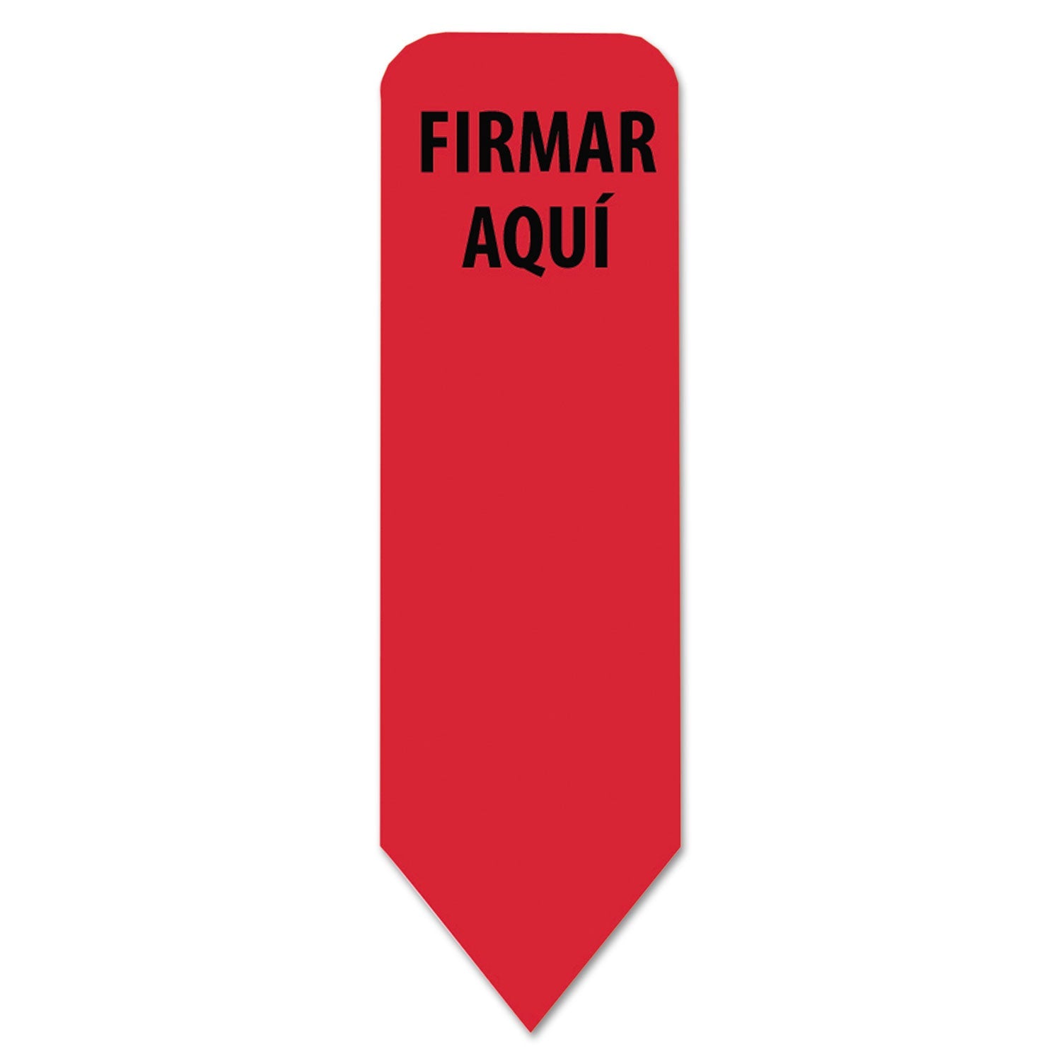 Redi-Tag® Arrow Message Page Flags in Dispenser, "FIRMAR AQUI", Red, 120 Flags/Pack