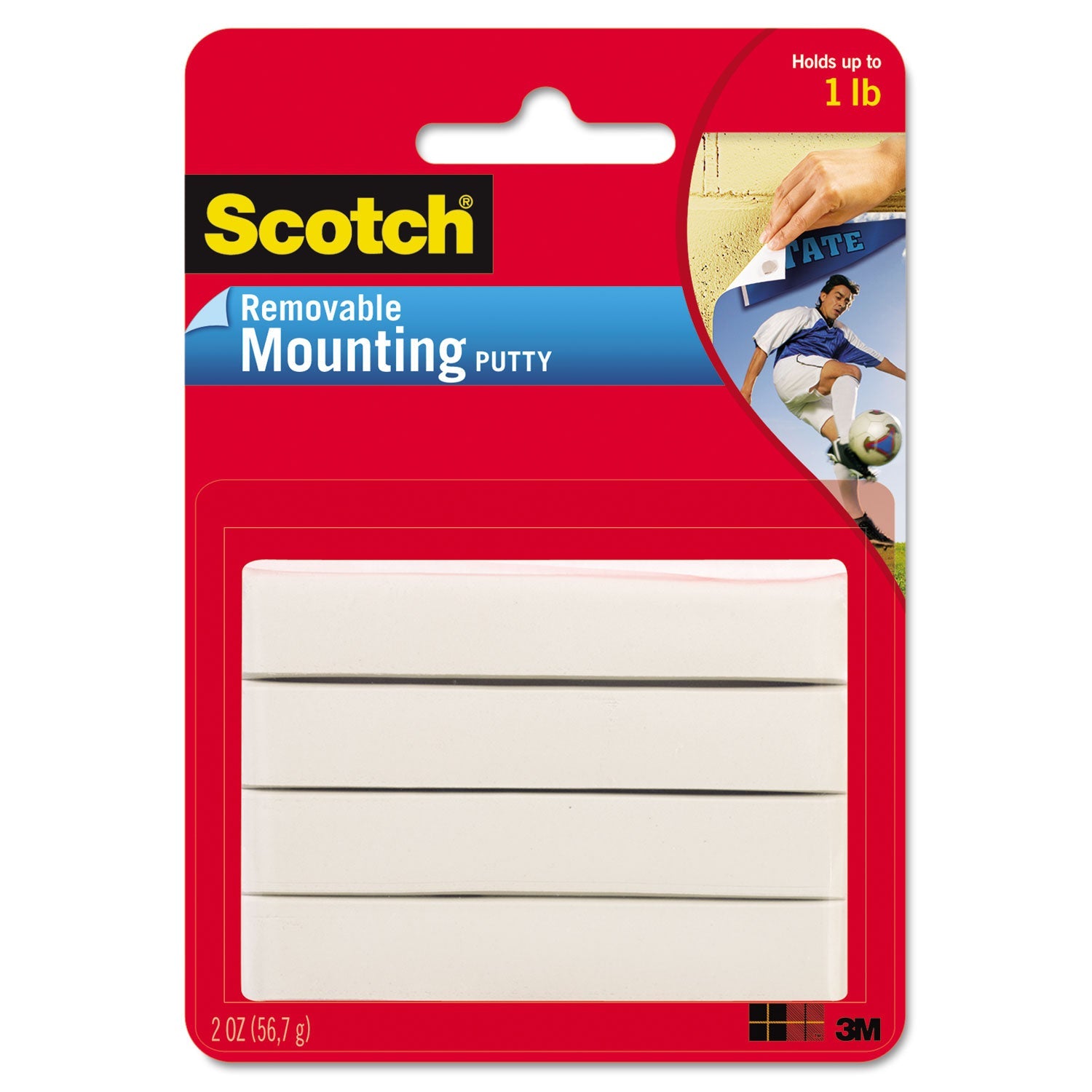 Scotch® Adhesive Putty, Removable, 2 Oz