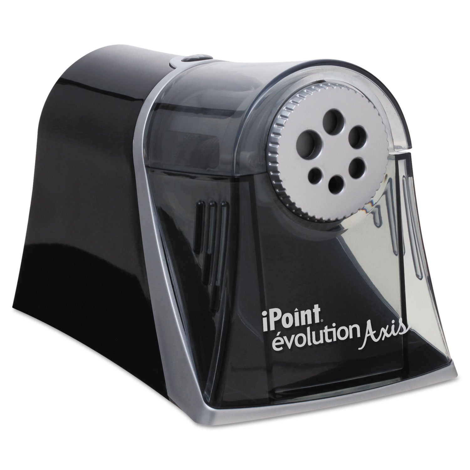 Westcott® Ipoint Evolution Axis Pencil Sharpener, Ac-Powered, 5 X 7.5 X 7.25, Black/silver