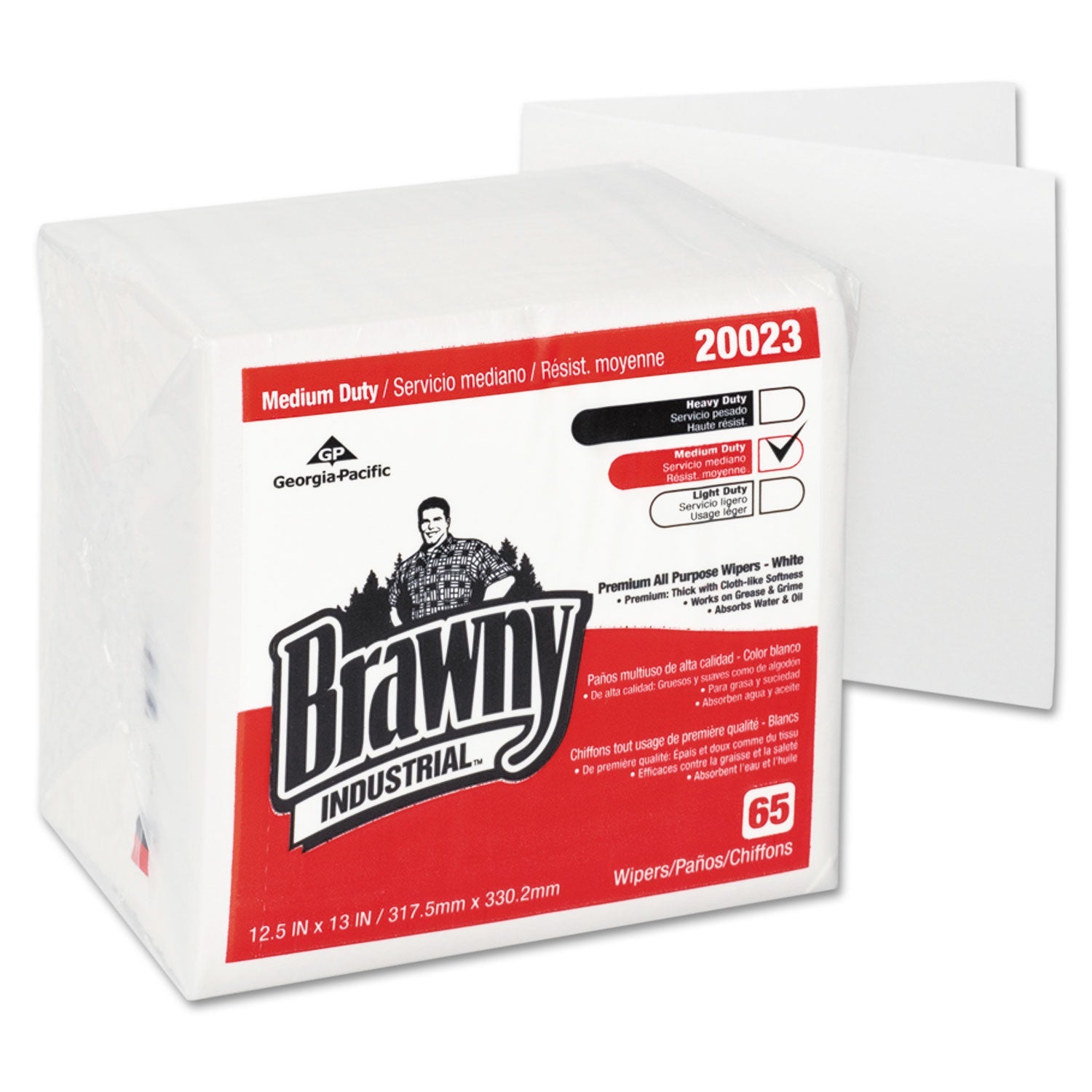 Brawny 1/4 Fold Wipers | 65-Pack, All-Purpose