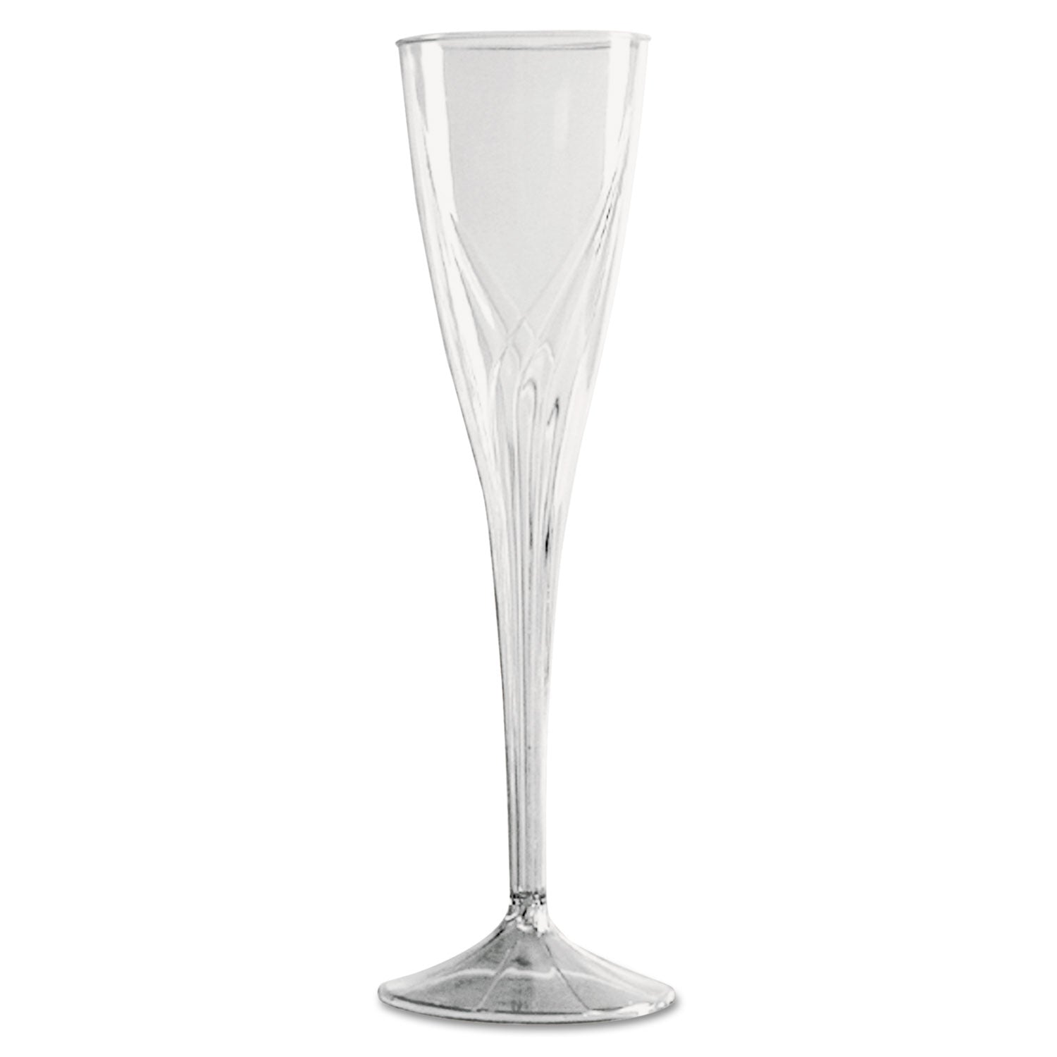 One-Piece Champagne Flutes | 5oz, Clear, 10/Pk
