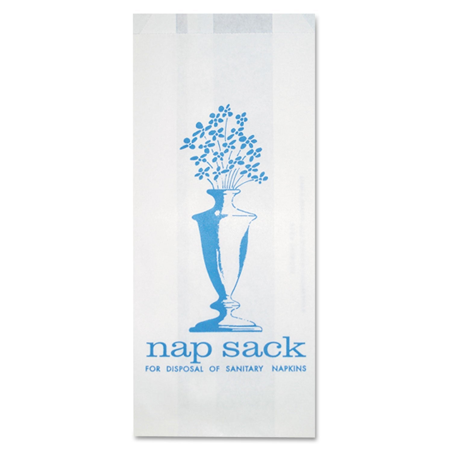 Bagcraft Nap Sack Sanitary Disposal Bags, 4" x 2" x 9", White, 1,000/Carton