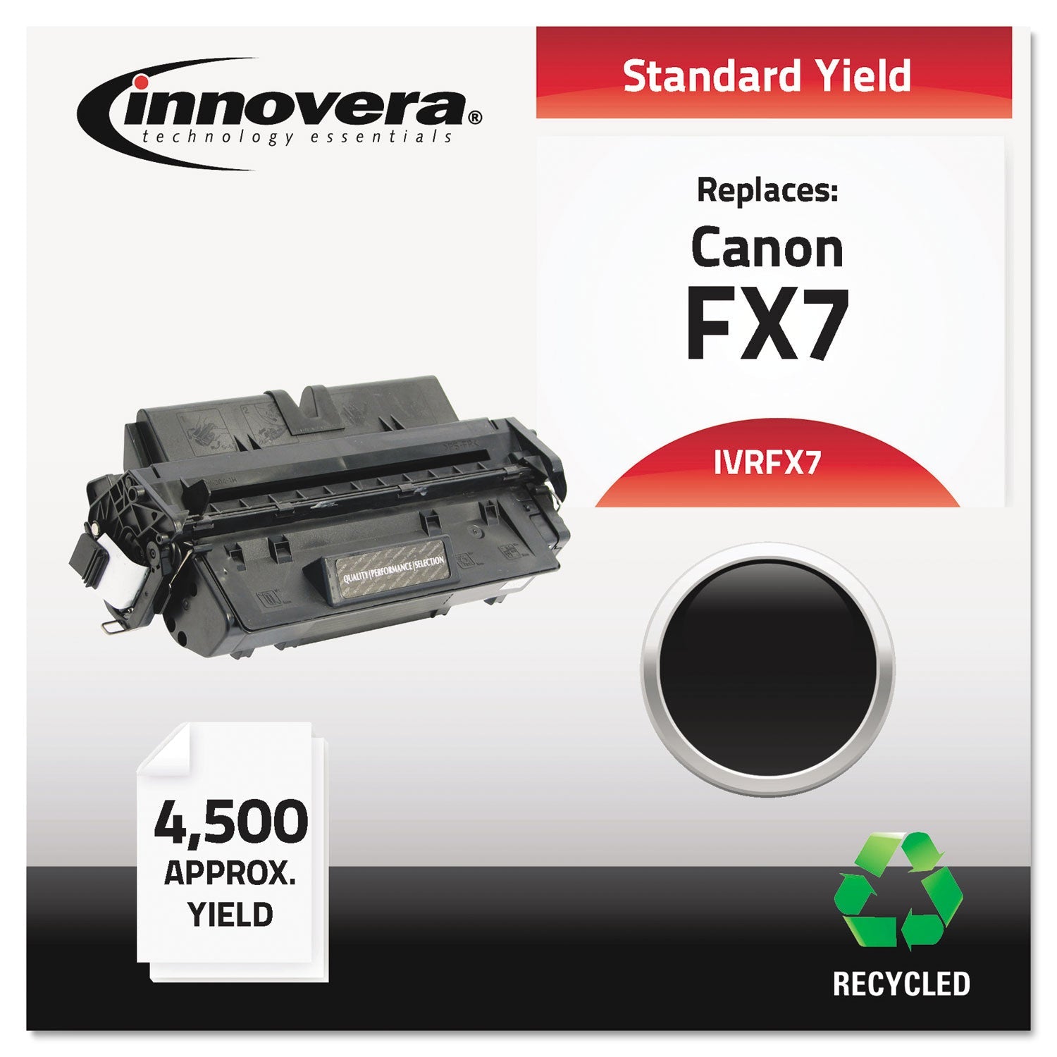 Innovera® Remanufactured Black Toner, Replacement for FX-7 (7621A001AA), 4,500 Page-Yield