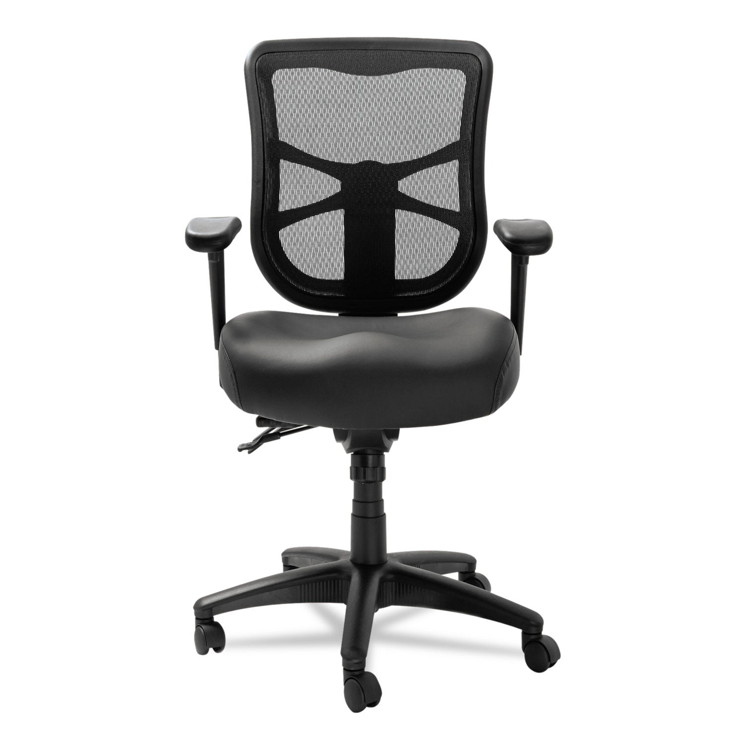 Alera® Alera Elusion Series Mesh Mid-Back Multifunction Chair, Supports Up To 275 Lb, 17.7" To 21.4" Seat Height, Black