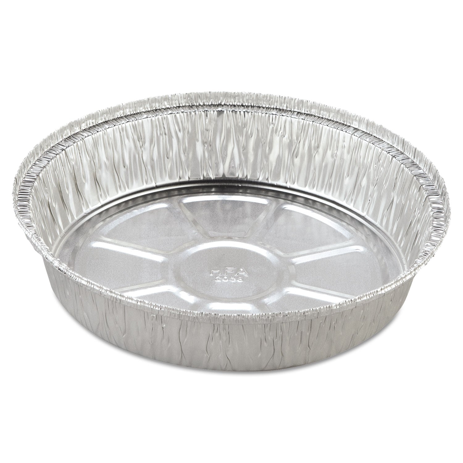 HFA® Round Aluminum Container, 37 oz, 8" Diameter, Silver, 500/Carton