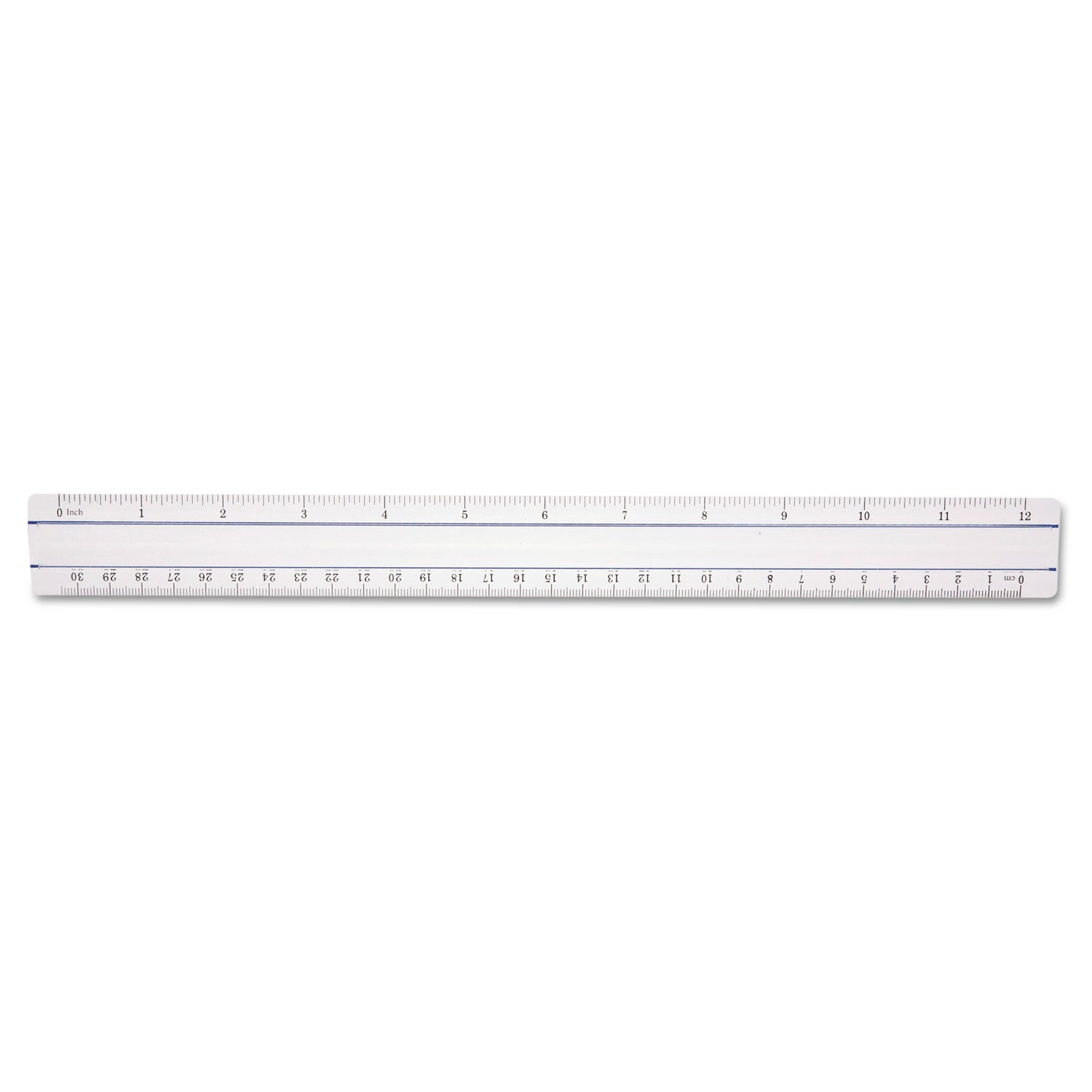 Westcott® 12" Magnifying Ruler, Standard/metric, Plastic, Clear