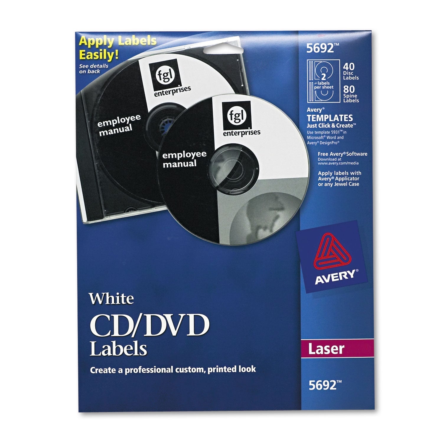 Laser CD Labels | Matte White | 40/pack