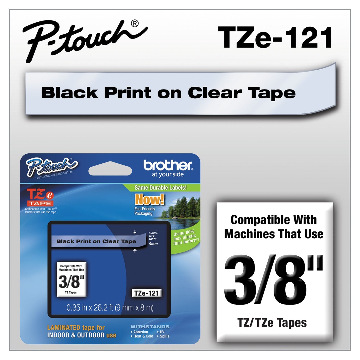 Brother P-Touch Tze Laminated Labeling Tape
