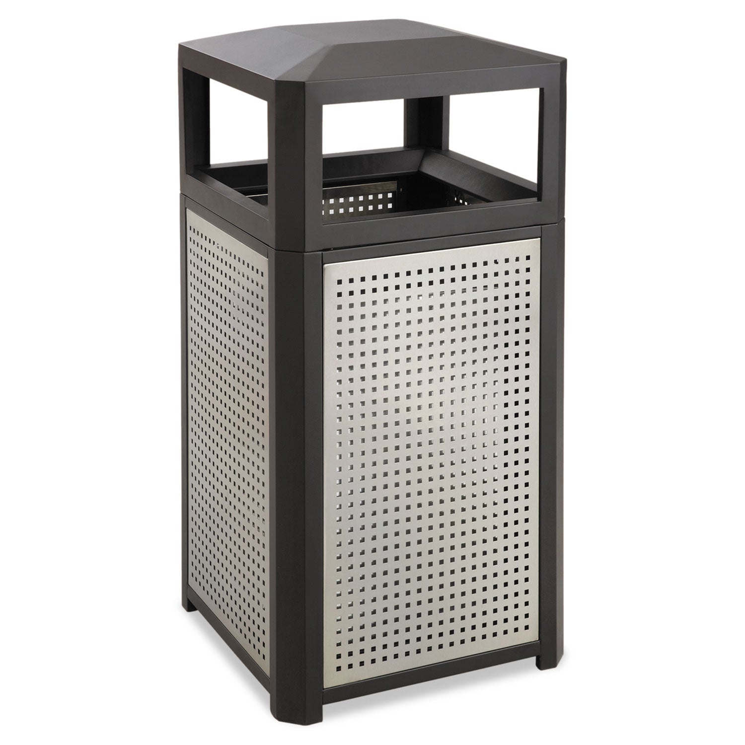 Evos Steel Waste Container | 38 Gal Black