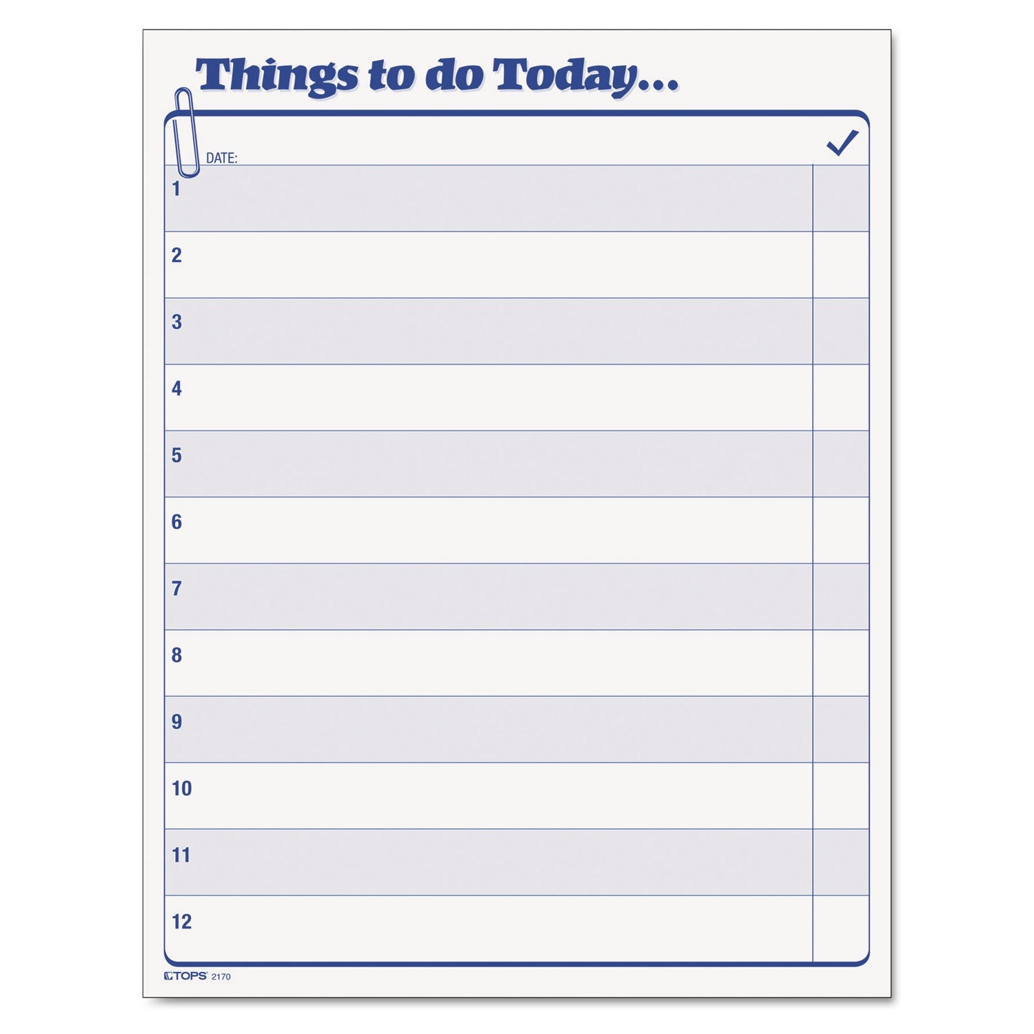 Things To Do Today Pad | 8.5x11, 100-Sheet